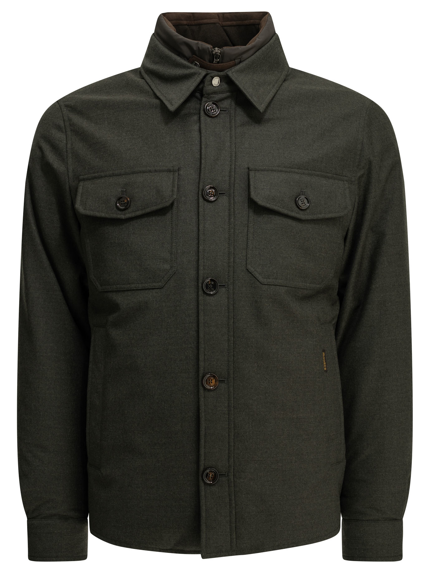 무레르 Dasson-LL Overshirt 셔츠 자켓 남성 그린 26FW MOUGI101291DASSONLLU0311