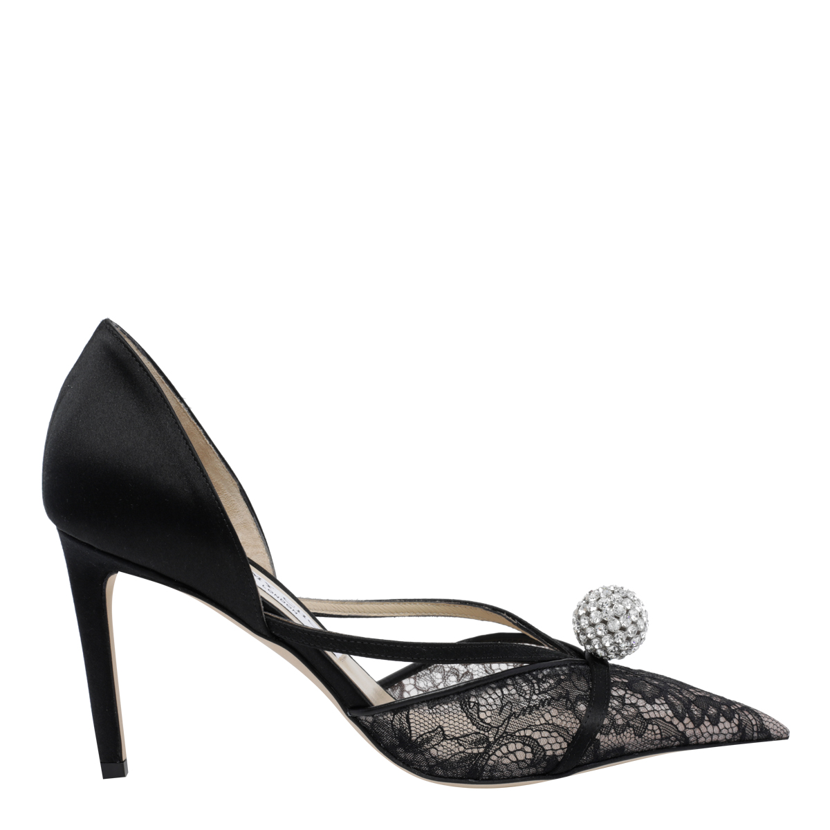 지미추 high heels 펌프스 여성 블랙 SACORAPUMP85FNBBLACKCRYSTAL