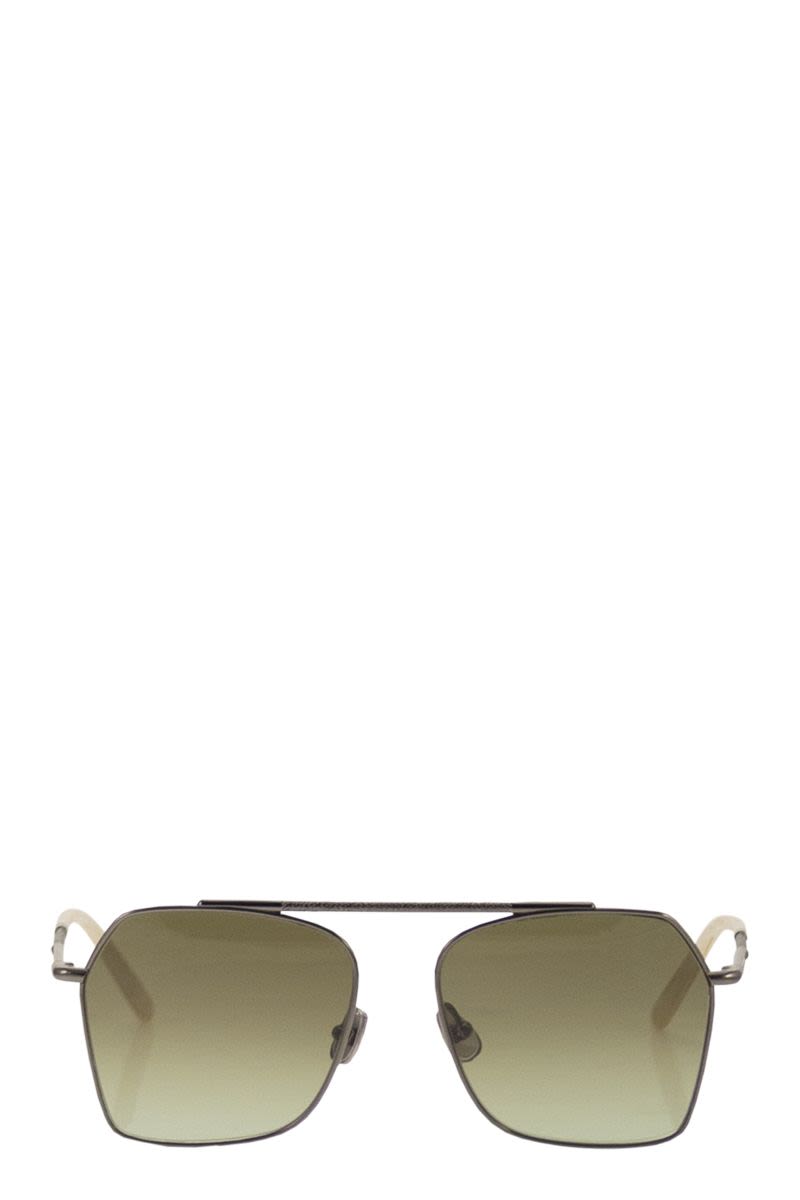 브루넬로 쿠치넬리 Geometric titanium gradient lenses 선글라스 여성 그레이 26FW 0BC2023ST5024A655