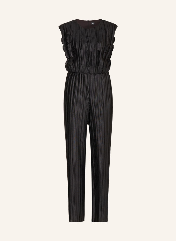 보스 ETRACEE Jumpsuit Pleats 점프수트 여성 블랙 100318353813000