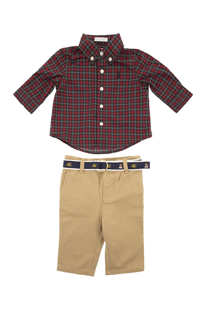 폴로 랄프 로렌 tartan chino set 점프수트 남아 레드 26FW 320B28719001
