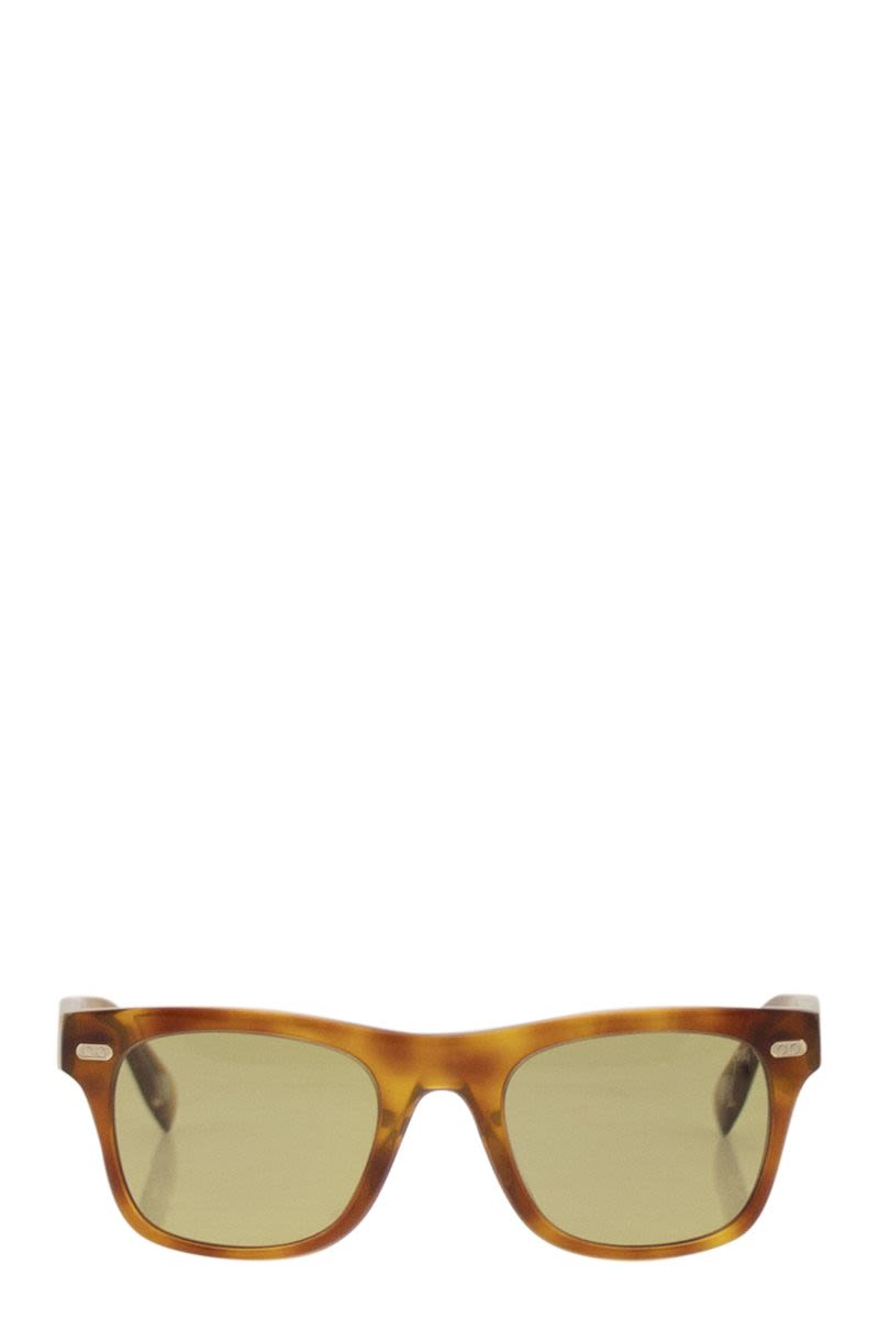 브루넬로 쿠치넬리 Rectangular crystal lenses 선글라스 남성 브라운 26FW 0BC4002S10244C50