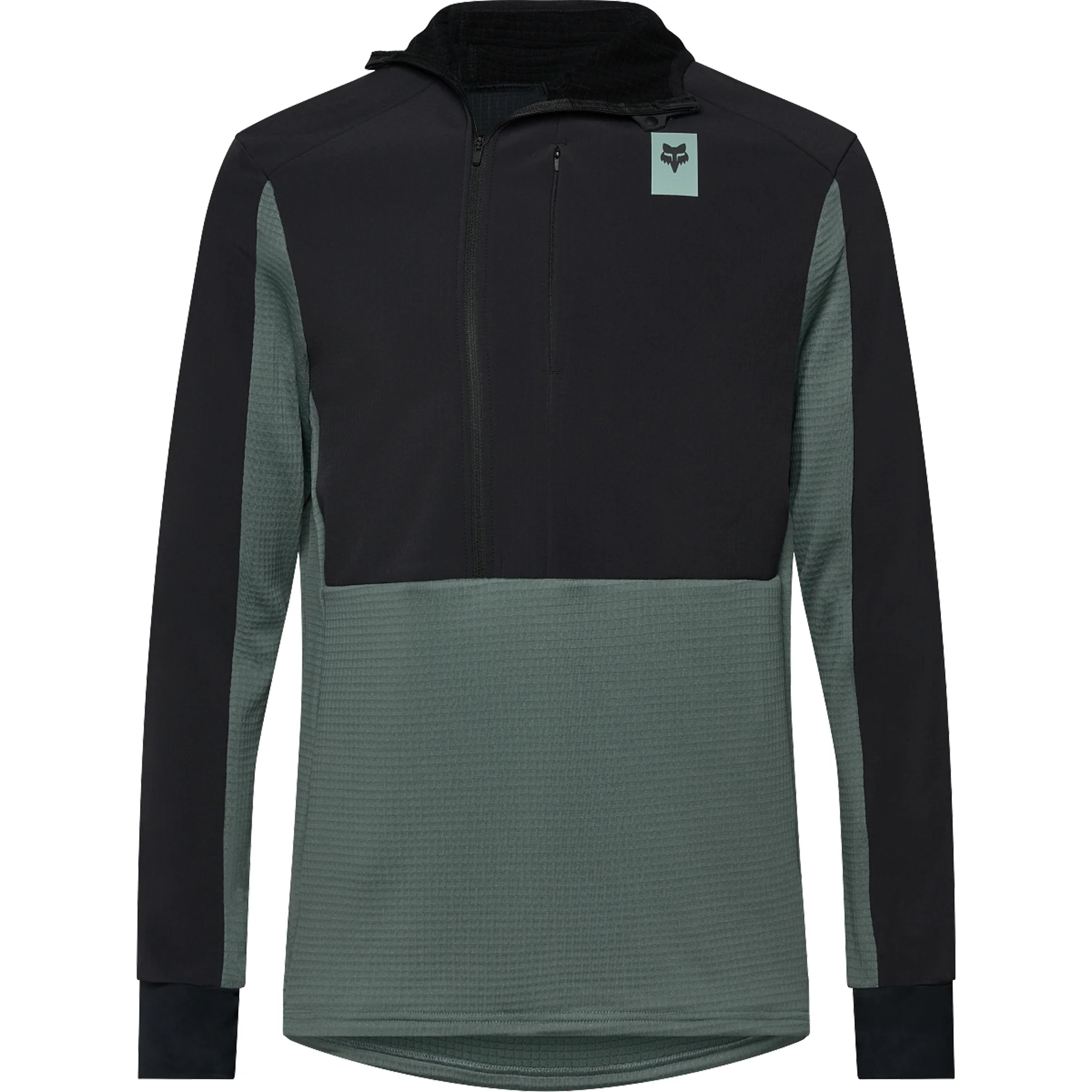폭스 Maglia maniche lunghe Defend Thermal - Sage 스포츠 상의 남성 그린 11035027276122