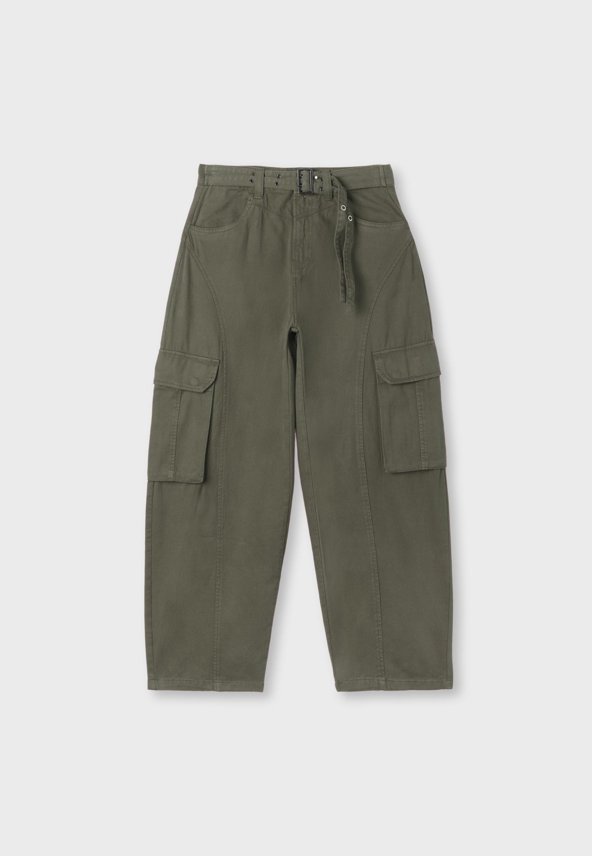 스트라디바리우스 배럴핏 하이웨스트 카고 팬츠 4807/806/550 KHAKI