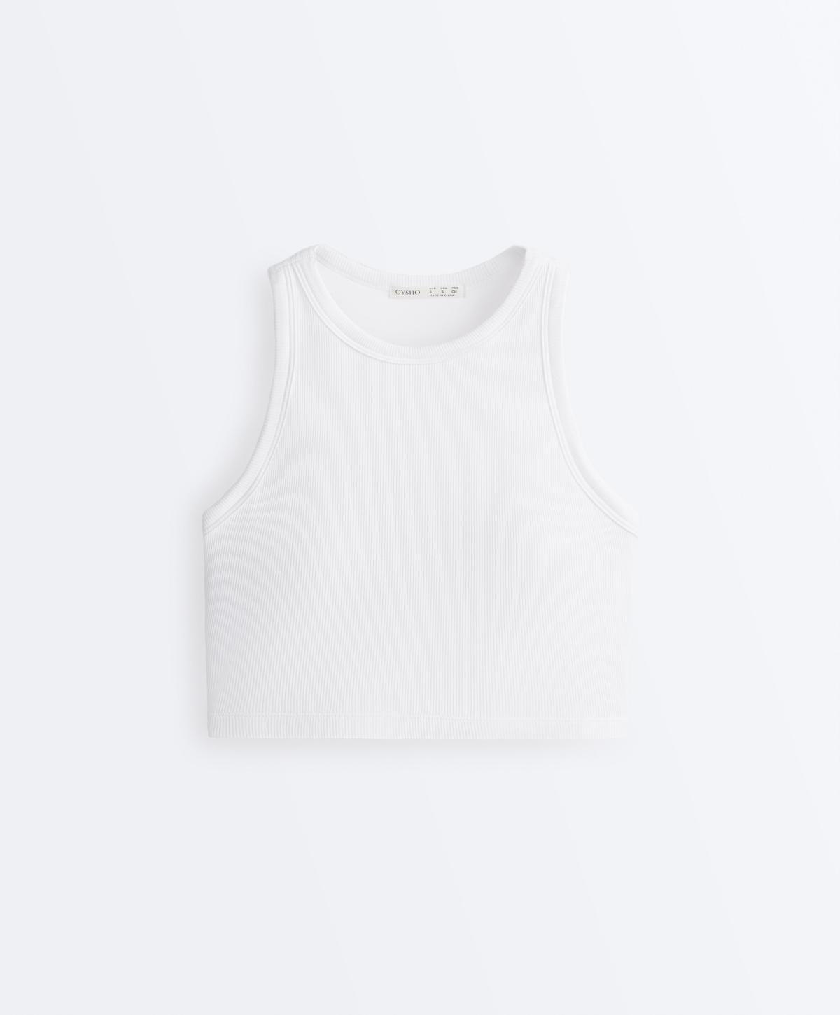 오이쇼 모달 혼방 골지 탱크탑 0188/058/251 WHITE