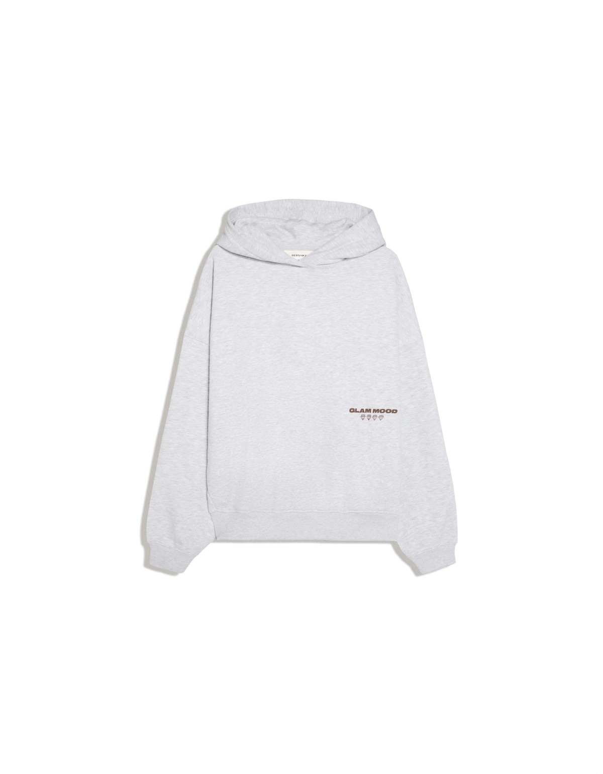 버쉬카 오버사이즈 프린트 후드티 3091/700 GREY