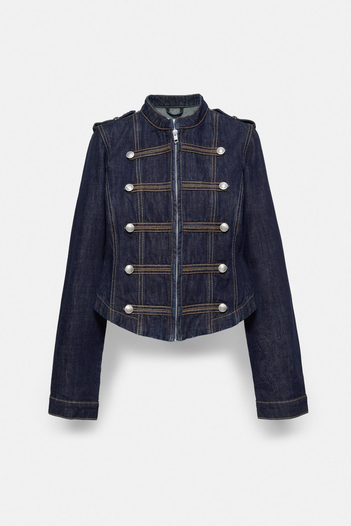 풀앤베어 스탠드 칼라 토글 버튼 데님 자켓 7720/309 NAVY
