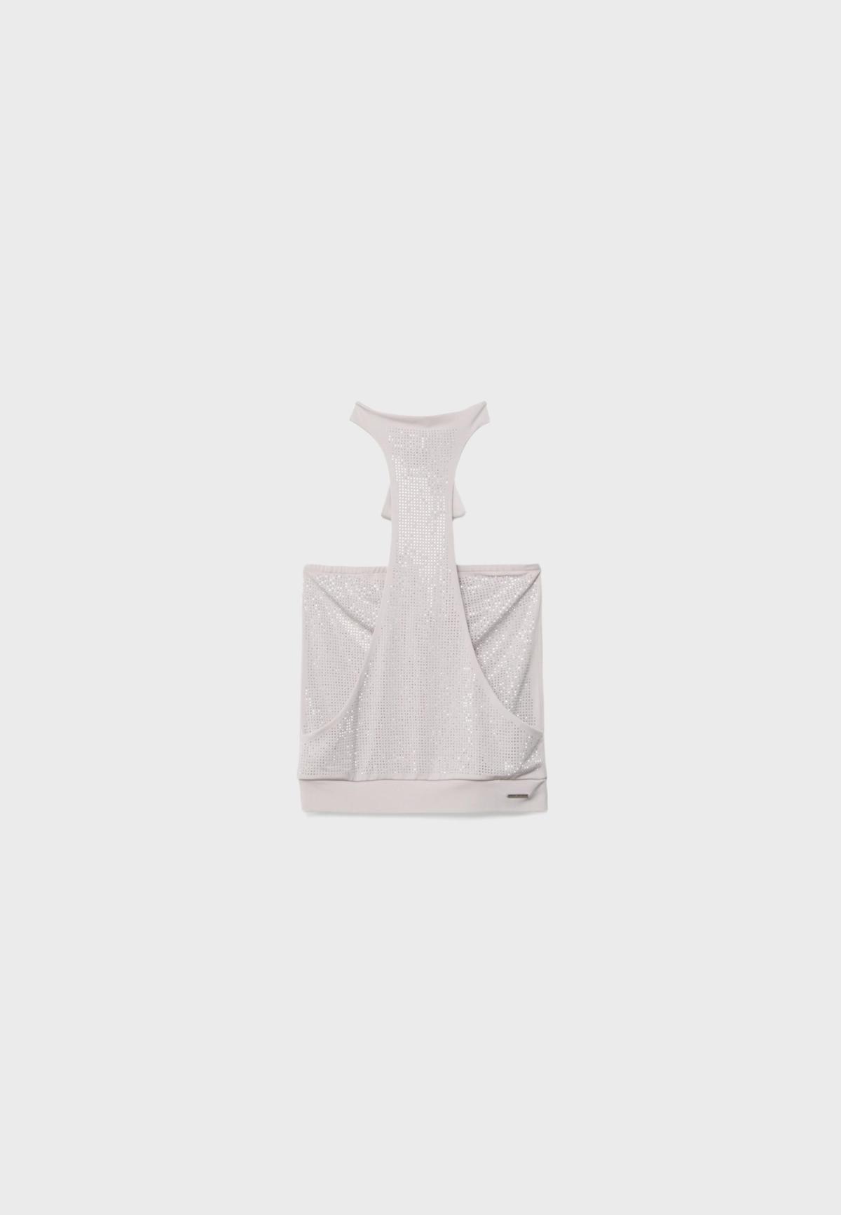 스트라디바리우스 스톤 장식 홀터넥 크롭 탑 2767/525/205 MEDIUM GREY