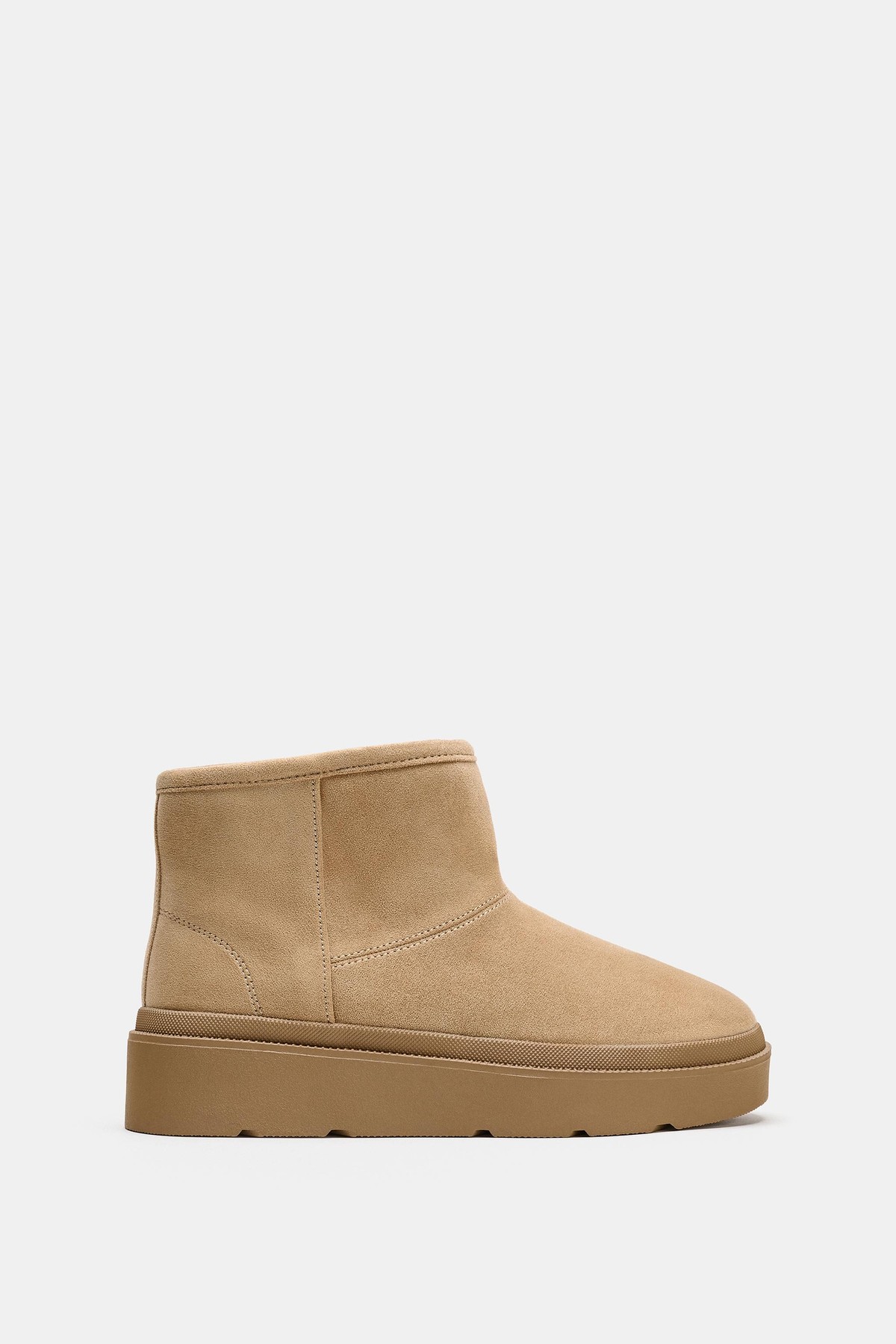 자라 시어링 안감 플랫폼 앵클부츠 5601/810/107 SAND BROWN