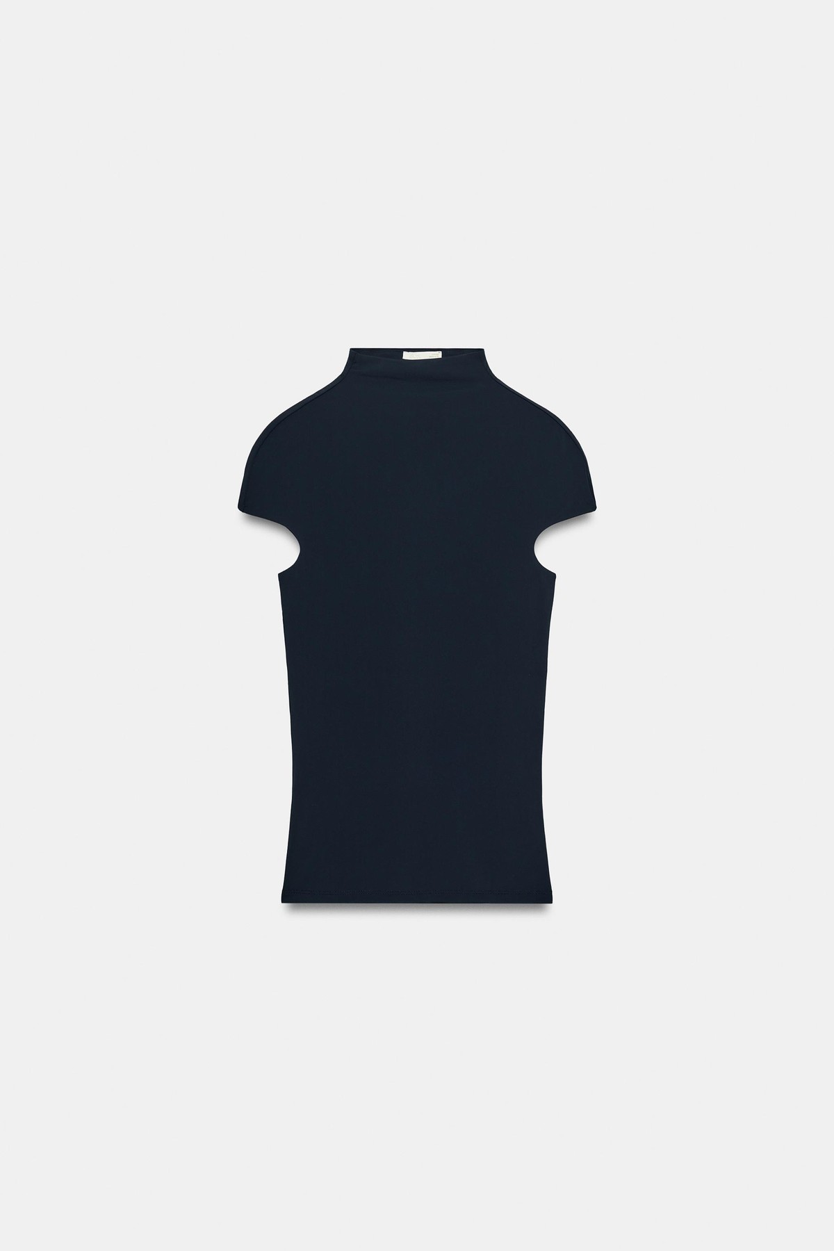 자라 하이넥 컷아웃 스트레치 탑 3641/868/401 NAVY BLUE