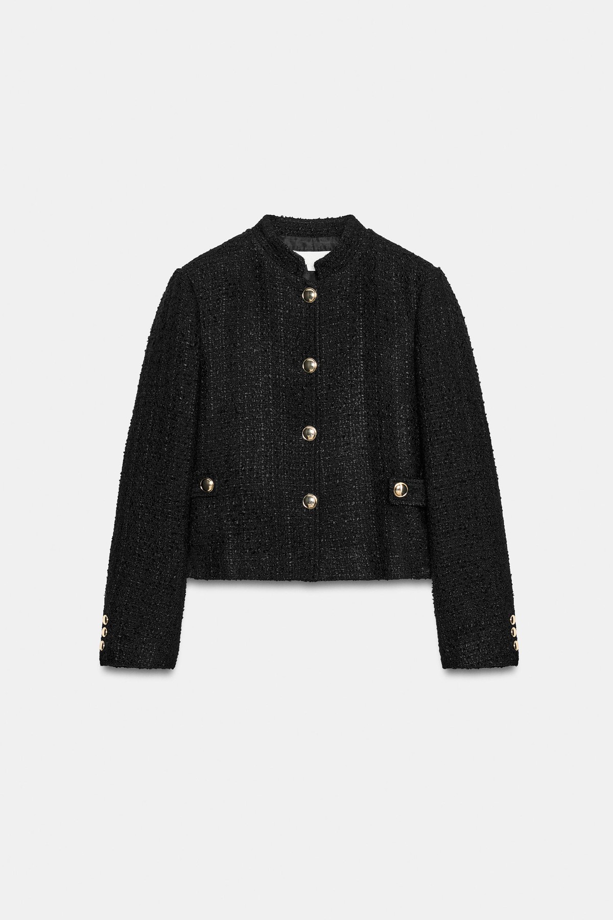 자라 사이드 탭 크롭 블레이저 자켓 7774/592/800 BLACK