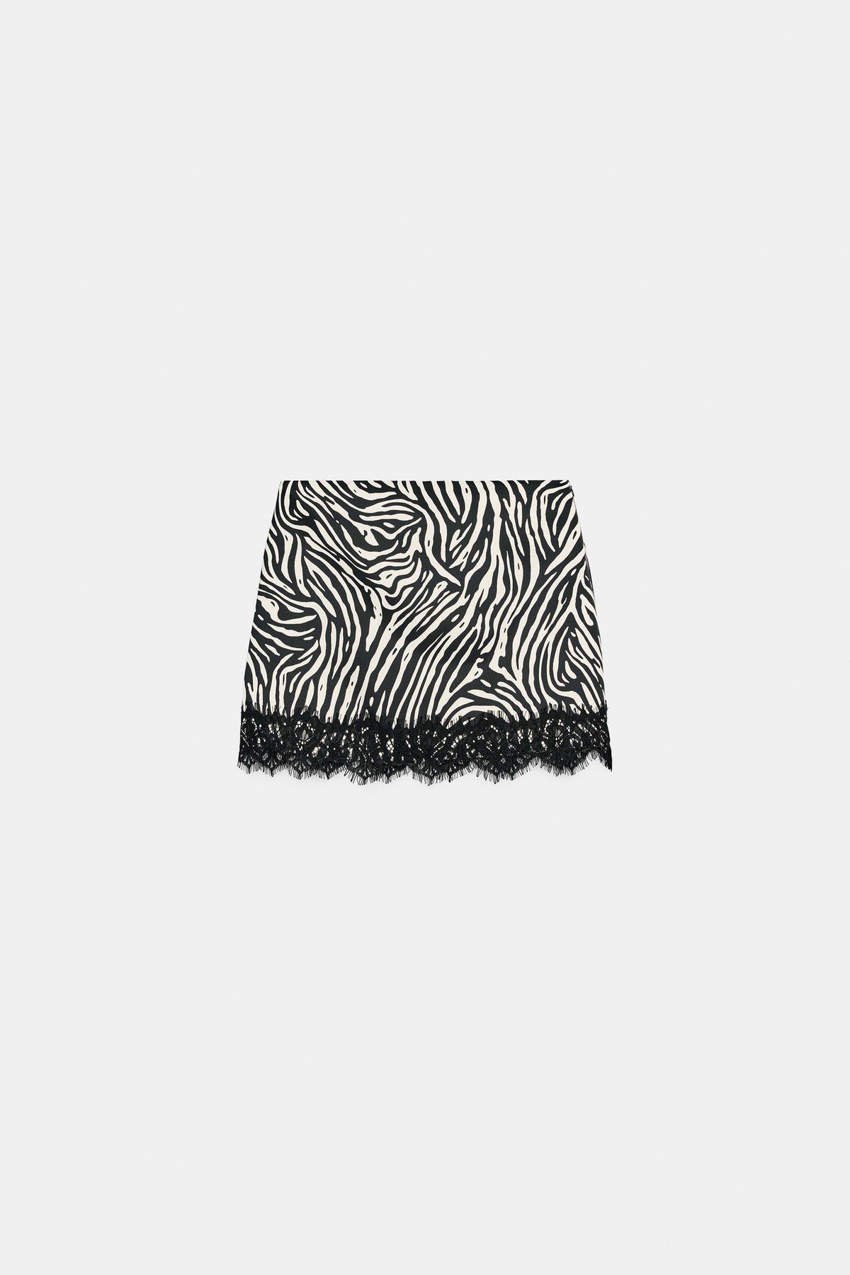 자라 지브라 콤비 미니 스커트 팬츠 1165/140/093 BLACK / ECRU