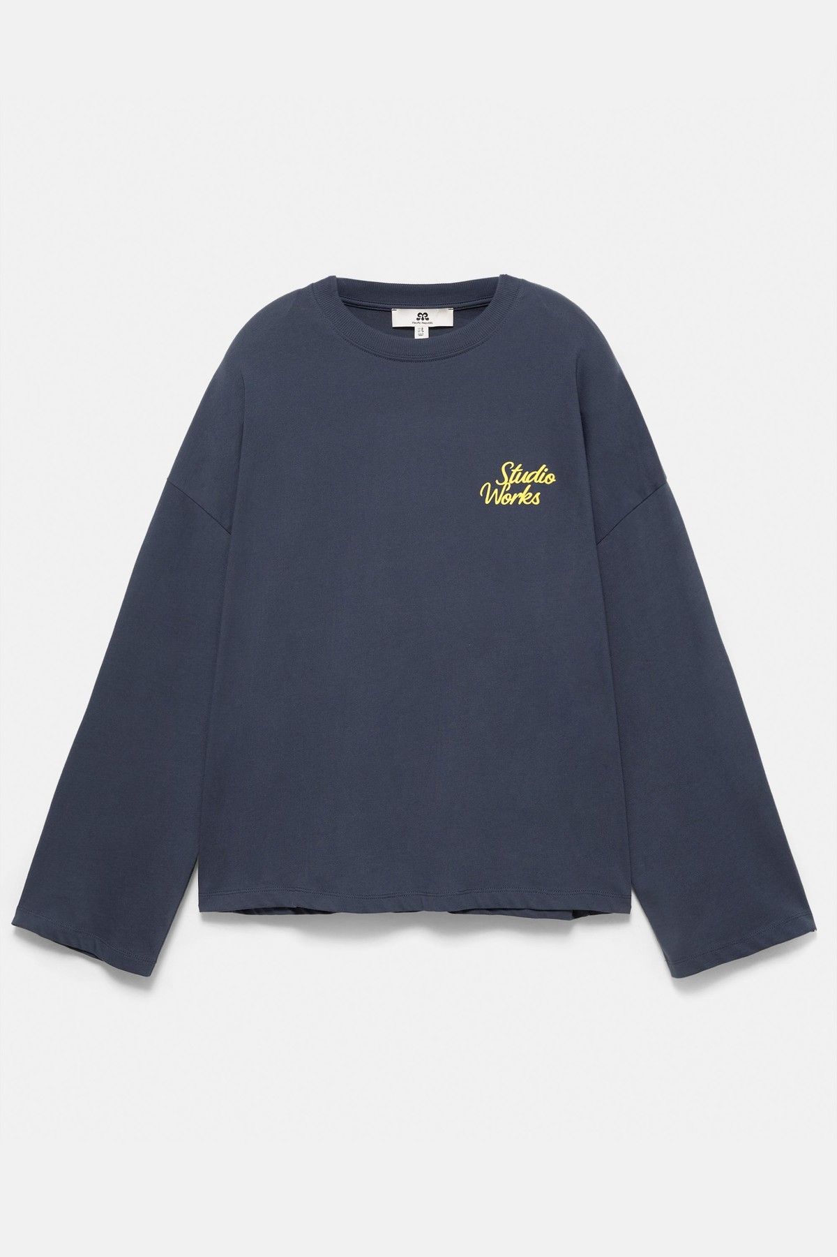 풀앤베어 오버사이즈 텍스트 긴팔 티셔츠 7233/367 NAVY