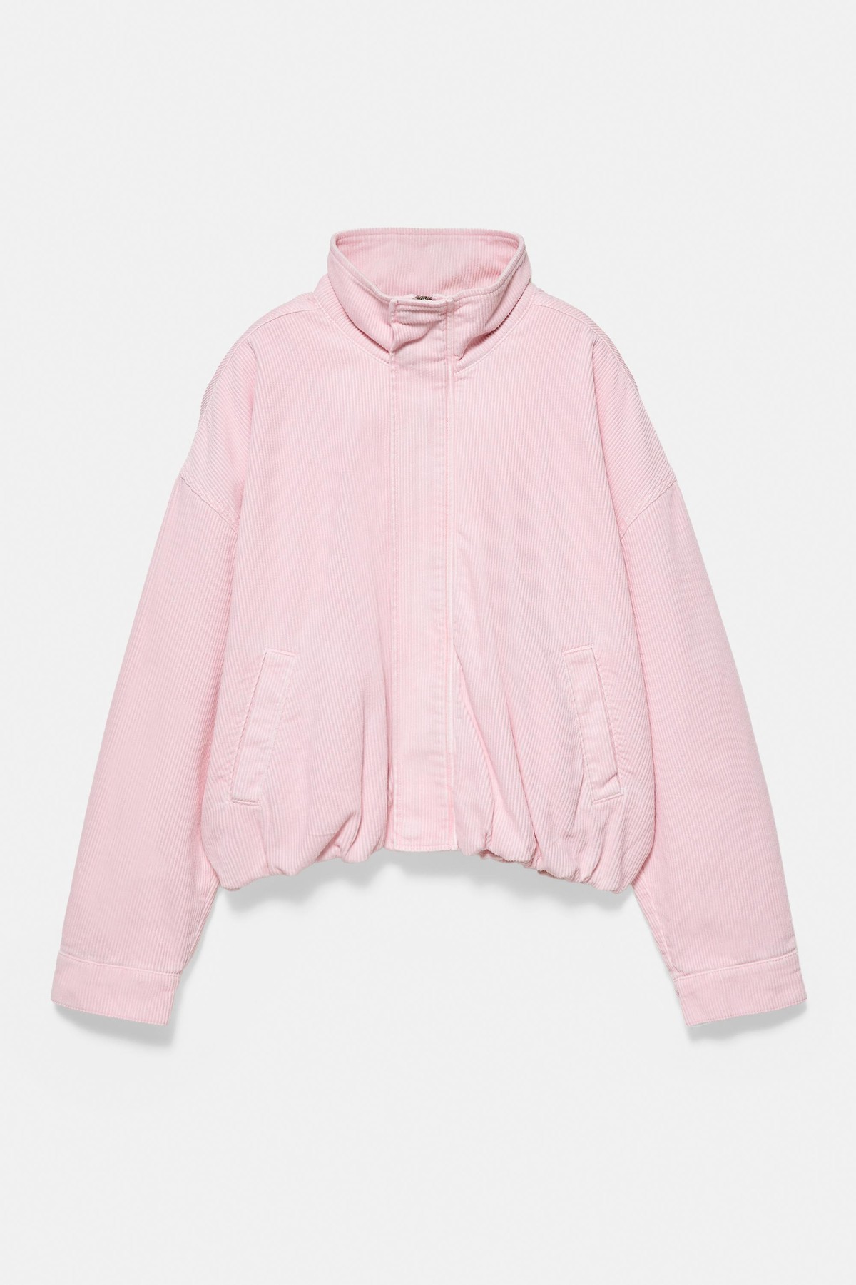 풀앤베어 코듀로이 하이넥 크롭 봄버 자켓 7720/313 PINK