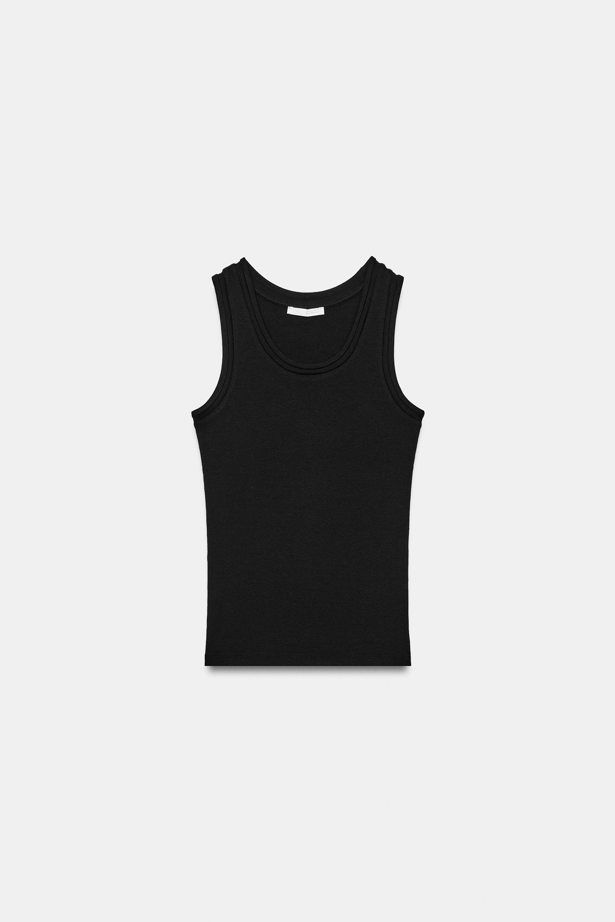 자라 레귤러핏 라운드넥 민소매 탑 4174/713/800 BLACK