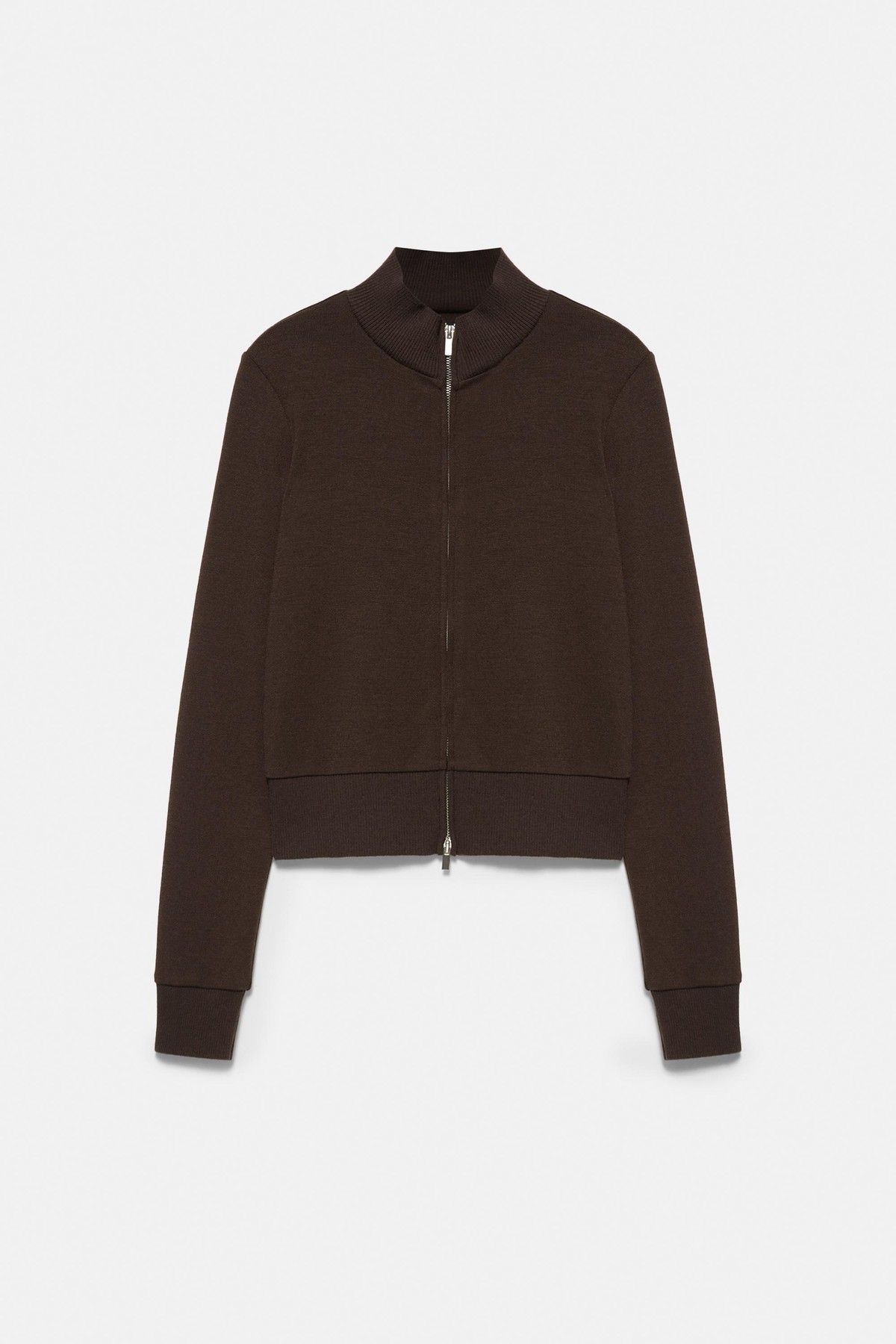 풀앤베어 소프트 하이넥 지퍼 가디건 7563/319 CHOCOLATE BROWN