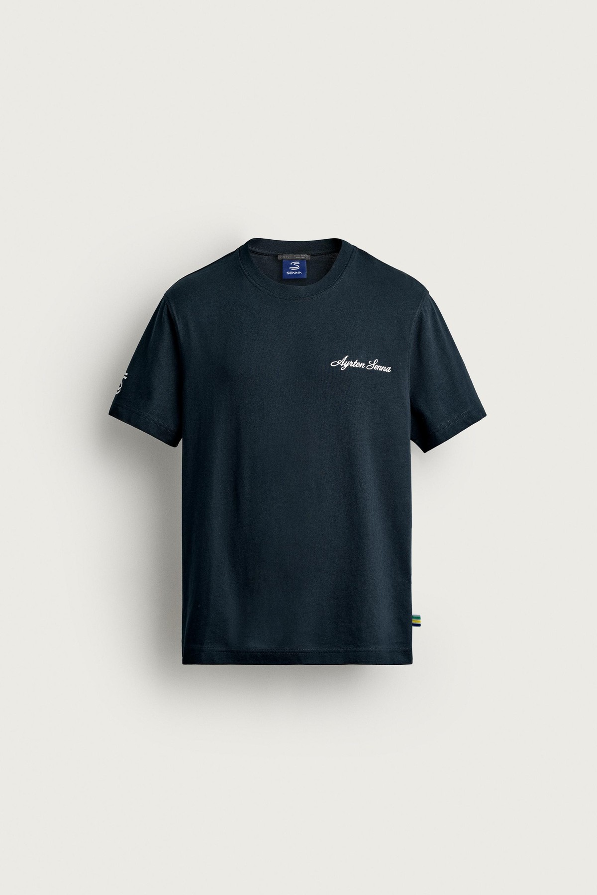 자라 아일톤 세나 포토 프린트 티셔츠 4087/379/401 NAVY BLUE