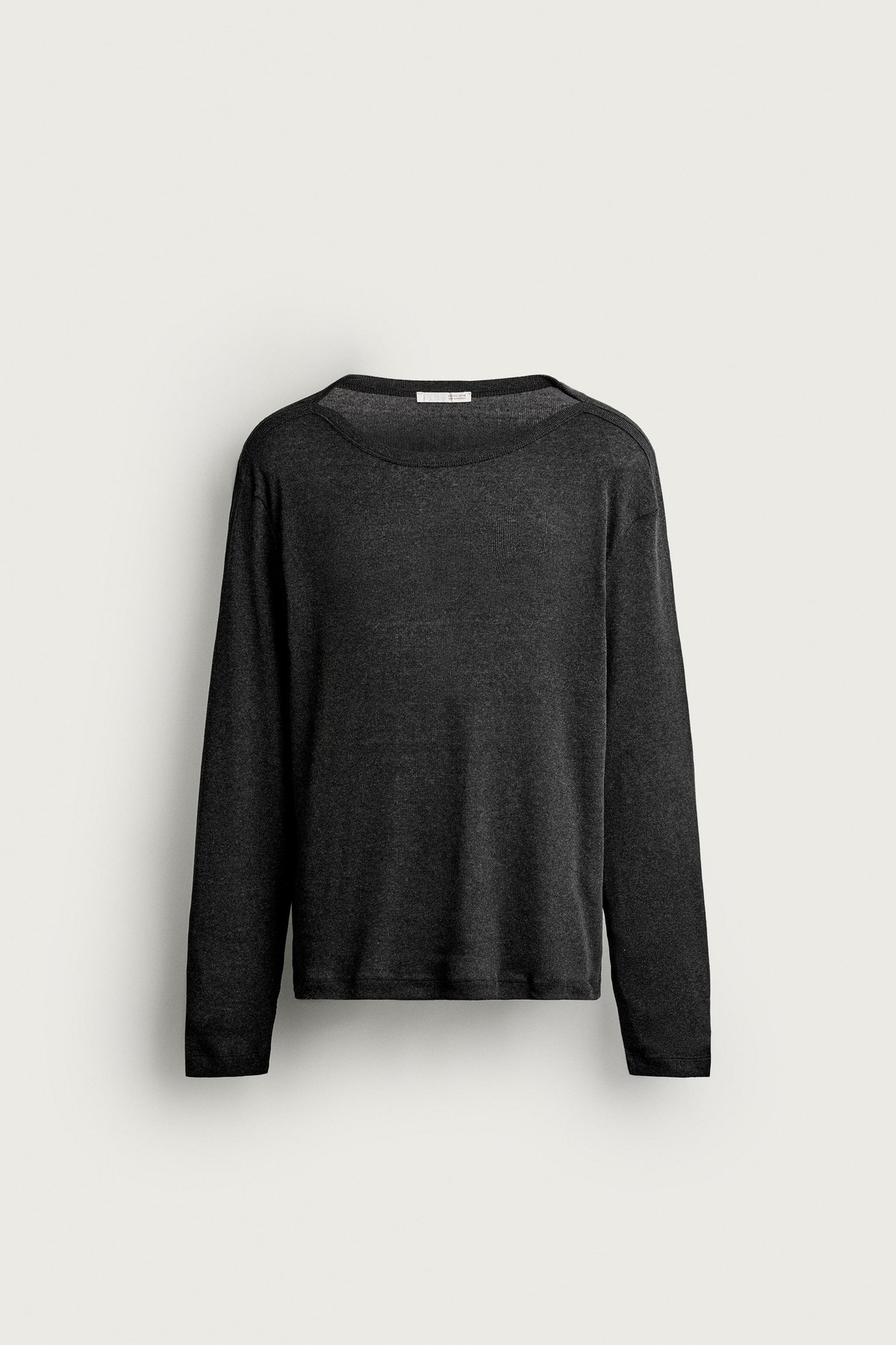 자라 릴렉스핏 보트넥 긴팔 티셔츠 5644/354/922 DARK GREY