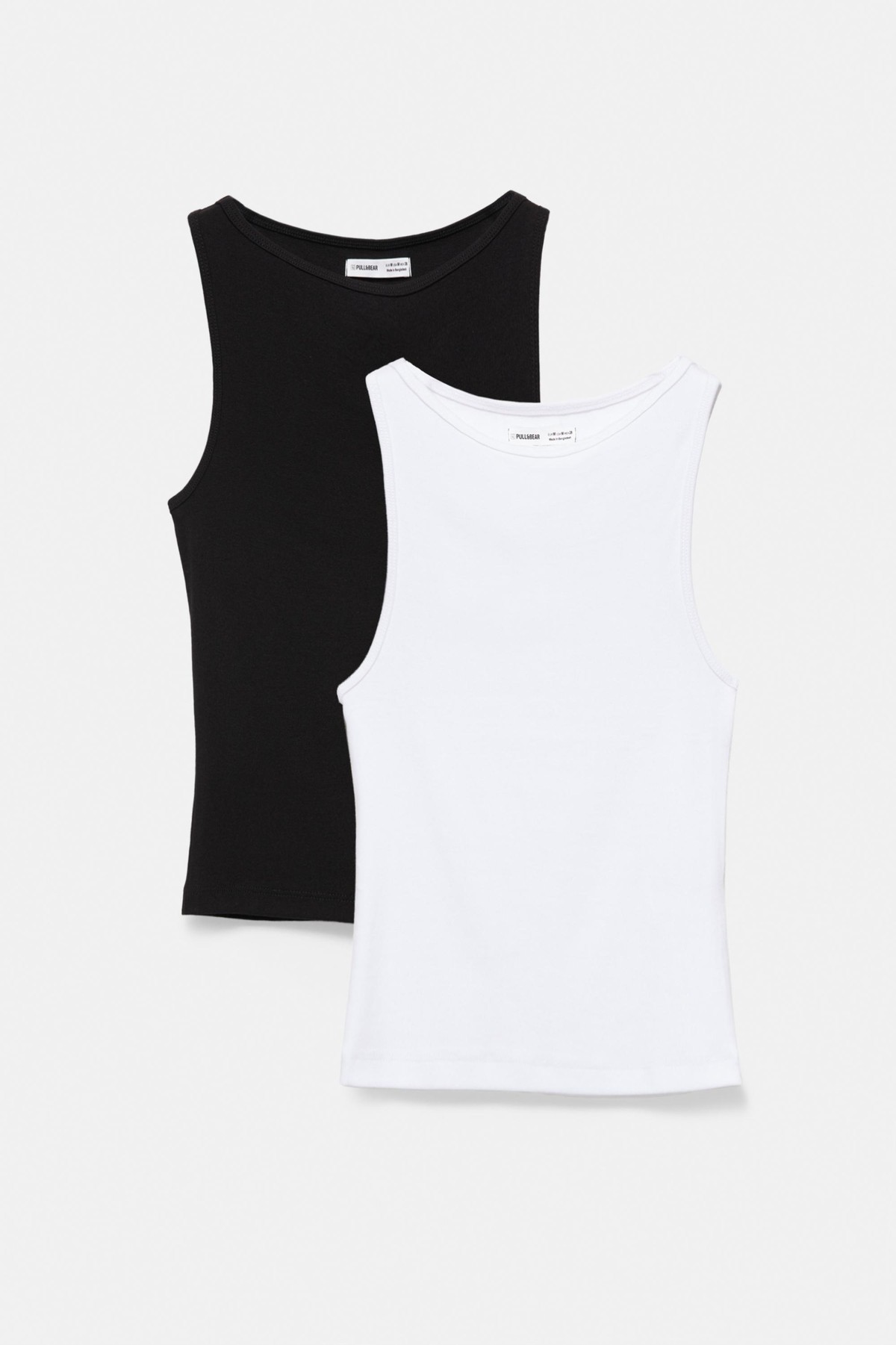 풀앤베어 보트넥 민소매 탱크탑 2팩 3230/421 WHITE/BLACK