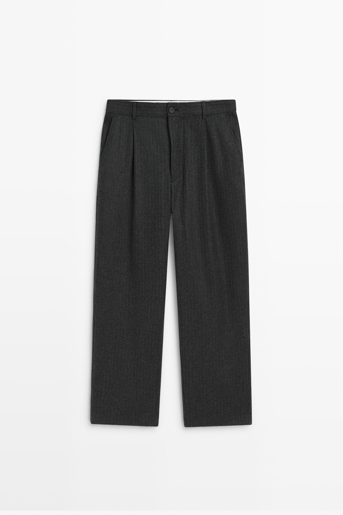 마시모두띠 릴렉스핏 스트라이프 울 팬츠 0176/012 ANTHRACITE GREY