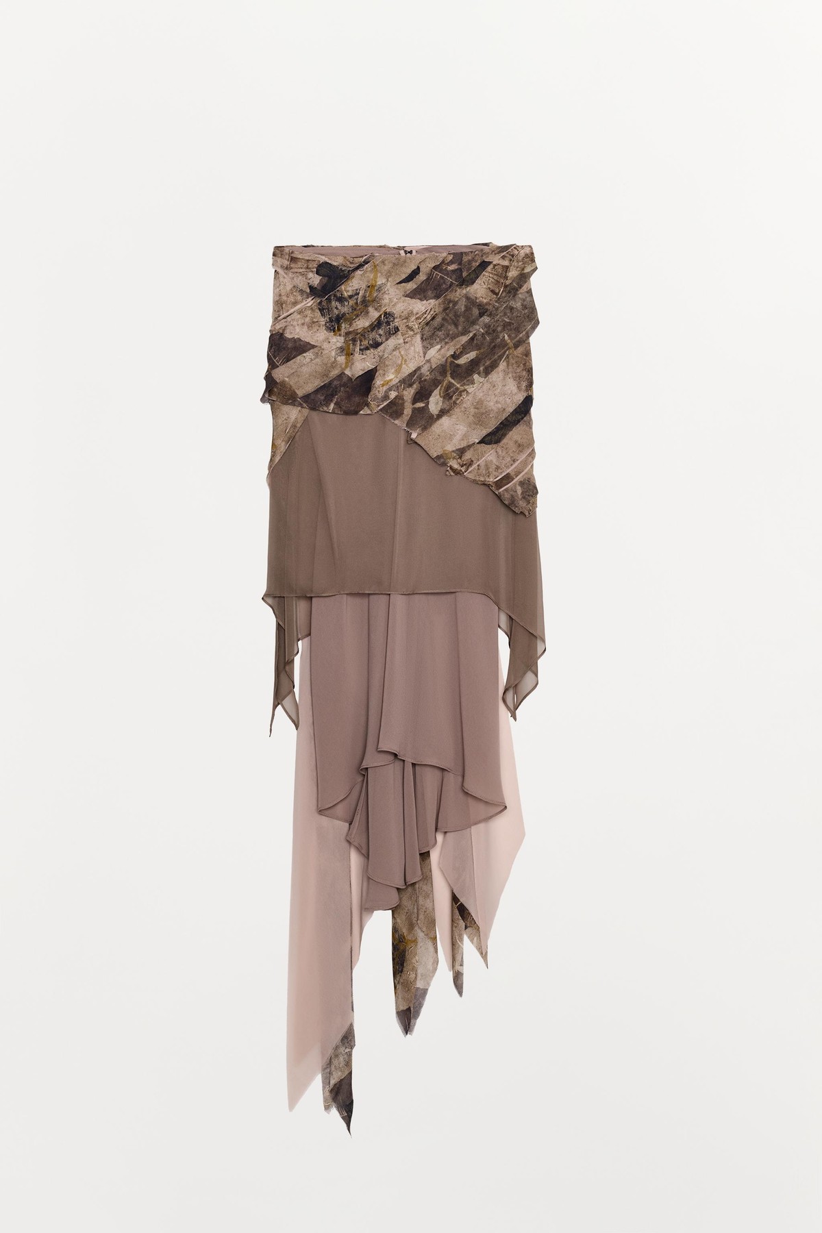 자라 콤비 러플 미디 스커트 6620/605/612 MAUVE
