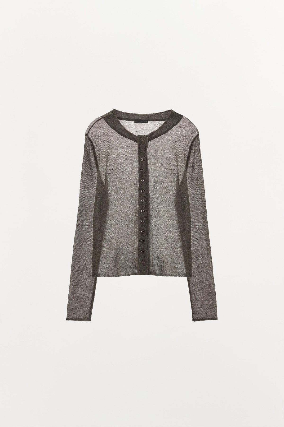 자라 울 블렌드 시스루 카디건 5919/728/802 GREY