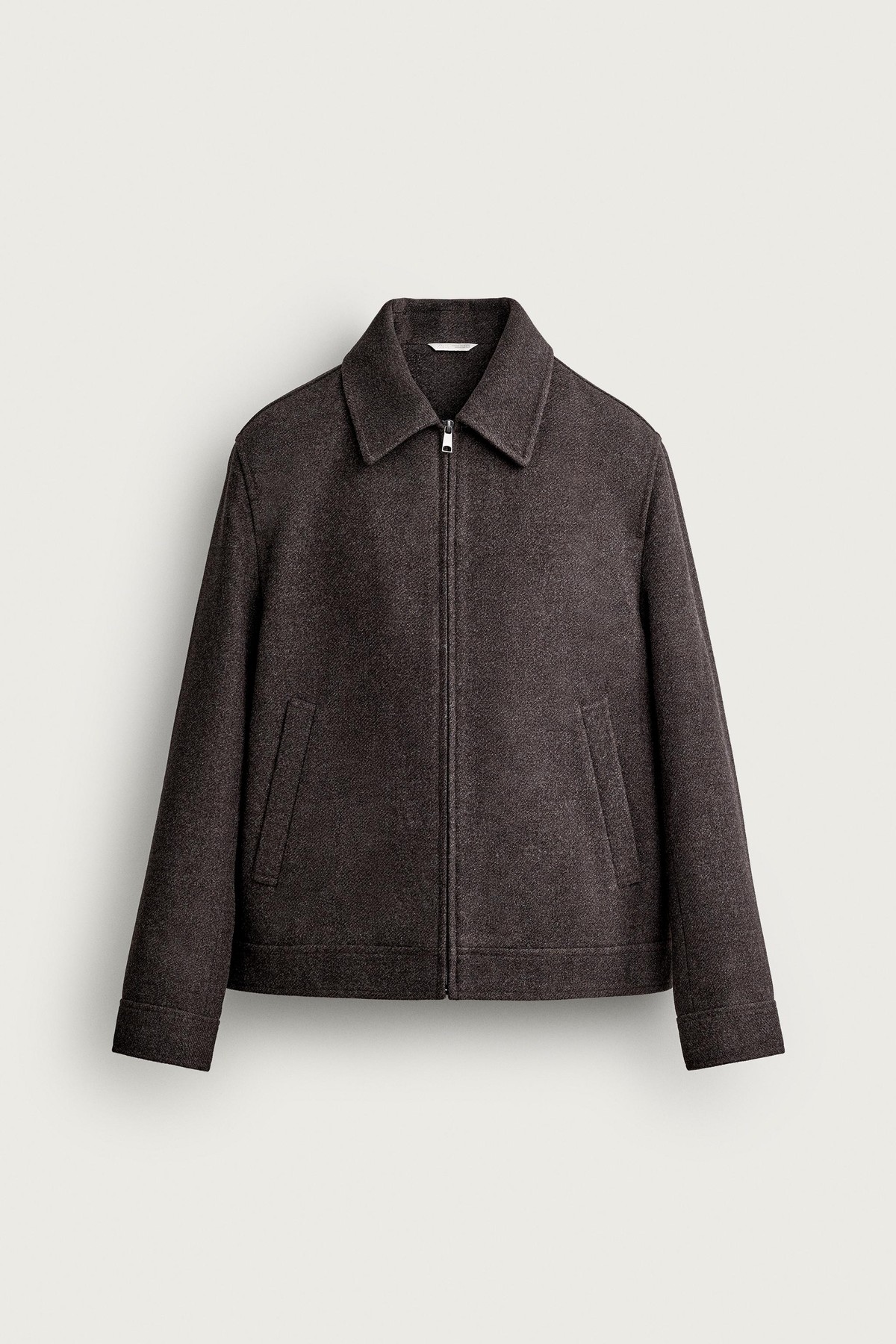 자라 레귤러핏 울 이펙트 집업 자켓 3286/500/832 TAUPE GREY