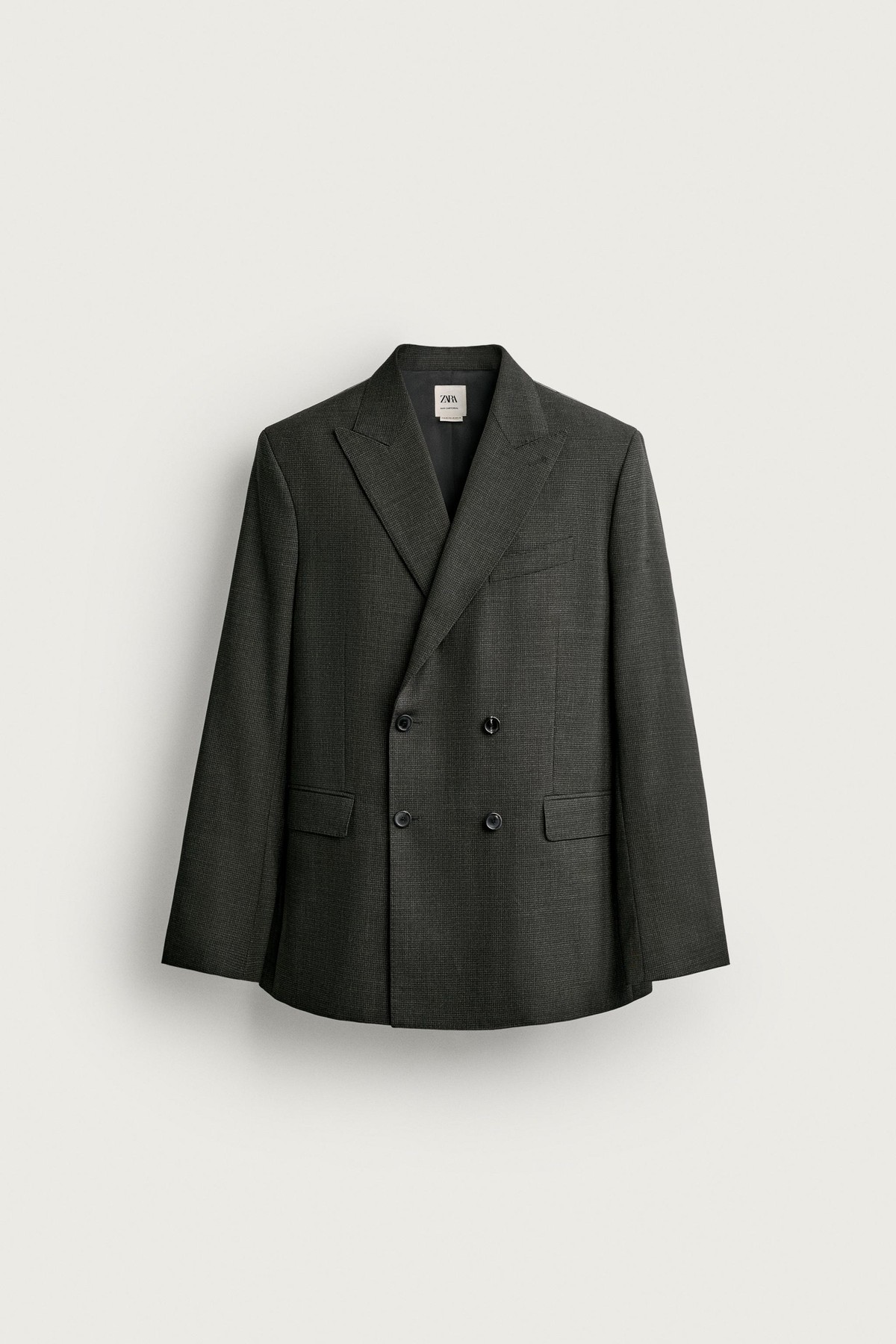 자라 울 하운즈투스 수트 블레이저 1564/006/529 DARK GREEN