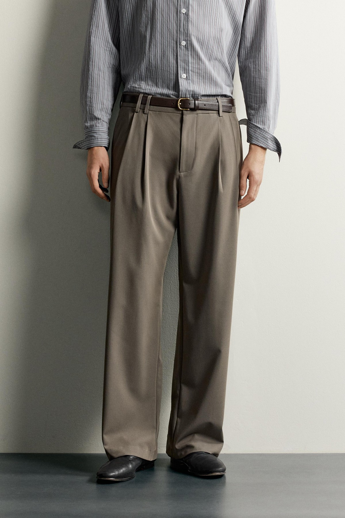 자라 와이드 플리츠 팬츠 0706/952/832 TAUPE GREY