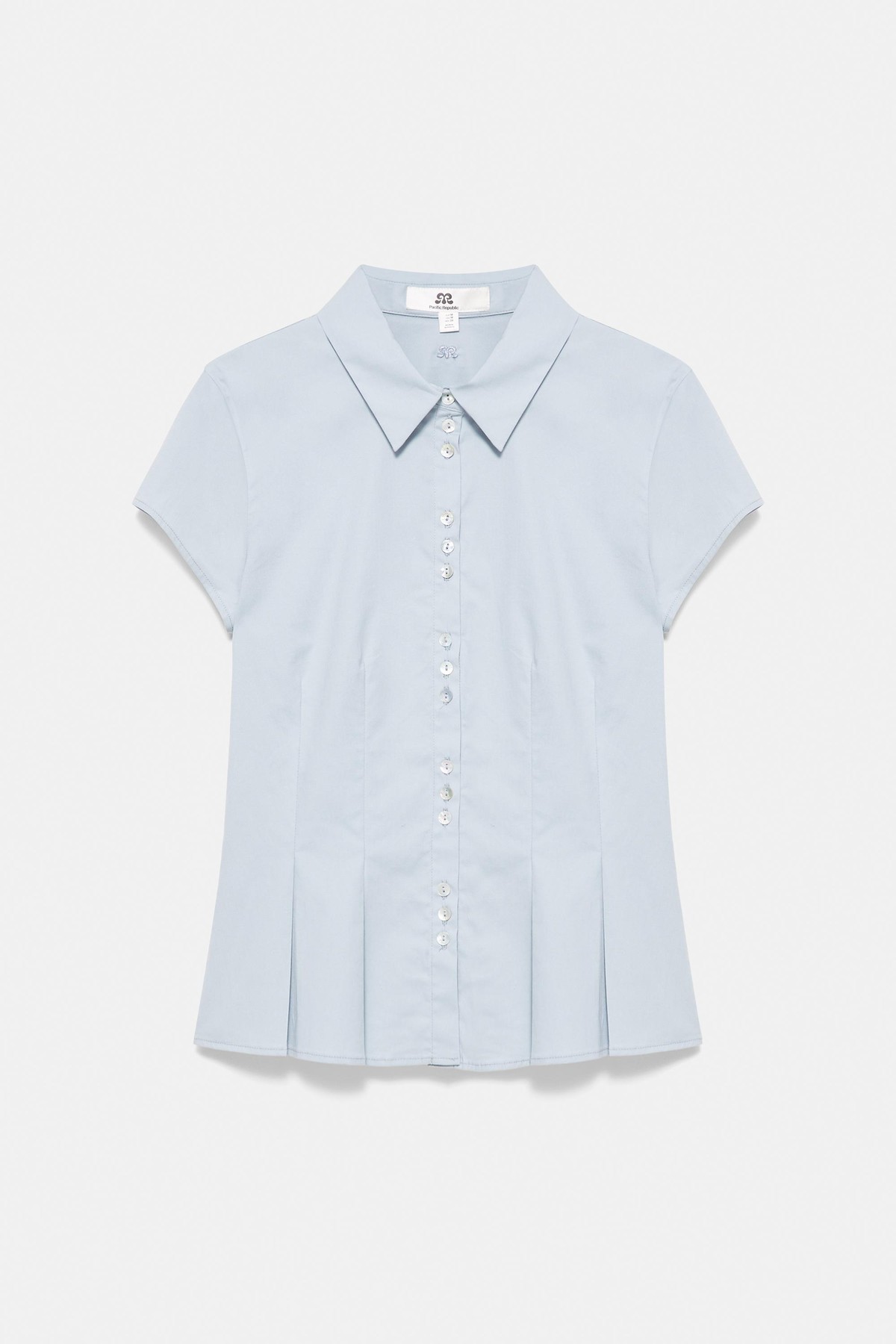 풀앤베어 플리츠 디테일 반팔 셔츠 7460/230 BLUISH GREY