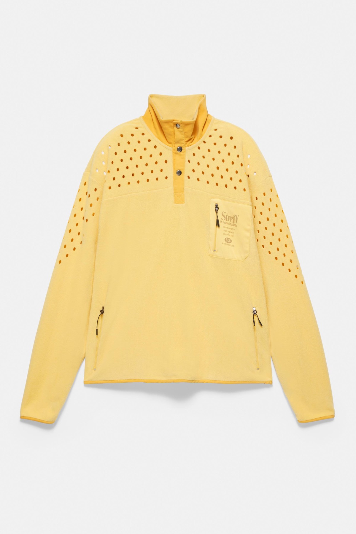 풀앤베어 버튼 하이넥 플리스 스웨트셔츠 7551/550 MUSTARD
