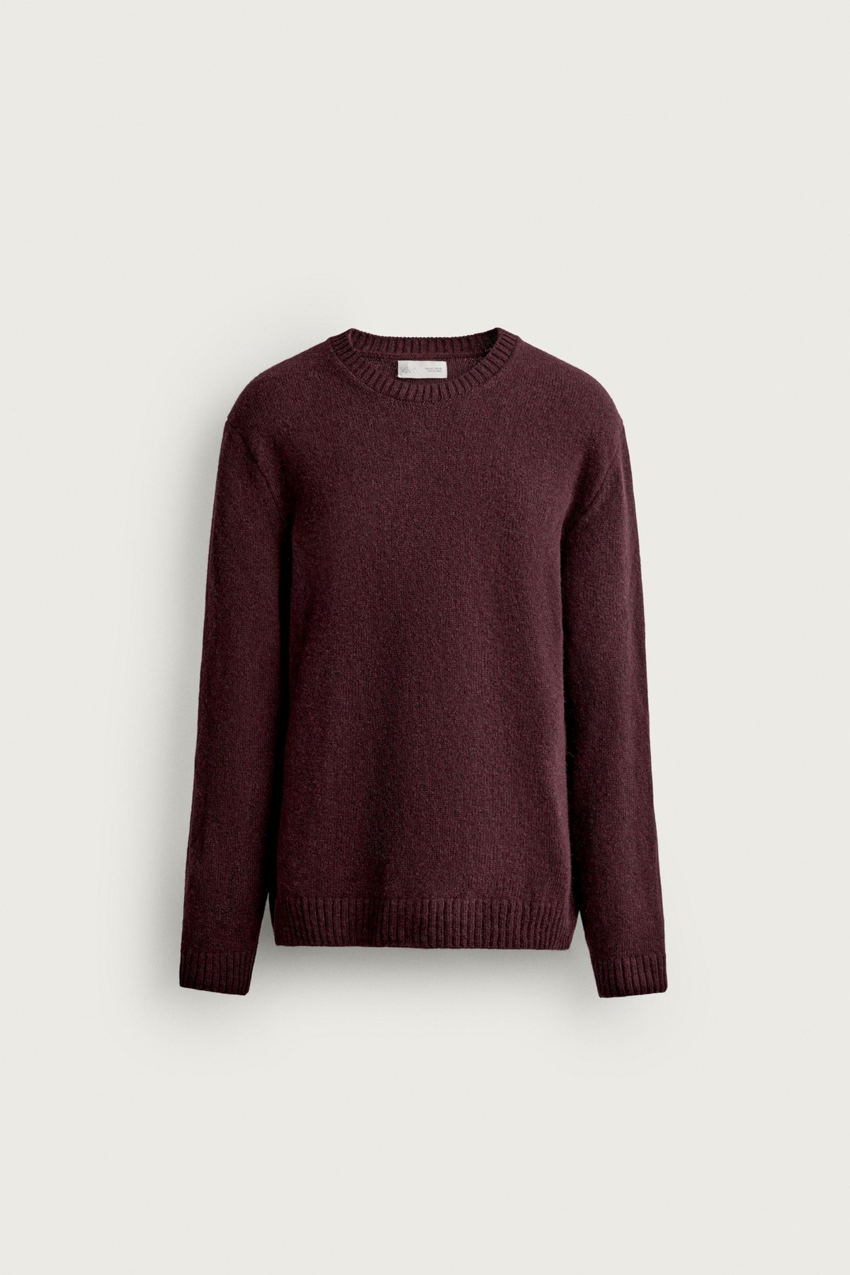 자라 울 블렌드 레귤러핏 니트 스웨터 2632/320/606 BURGUNDY