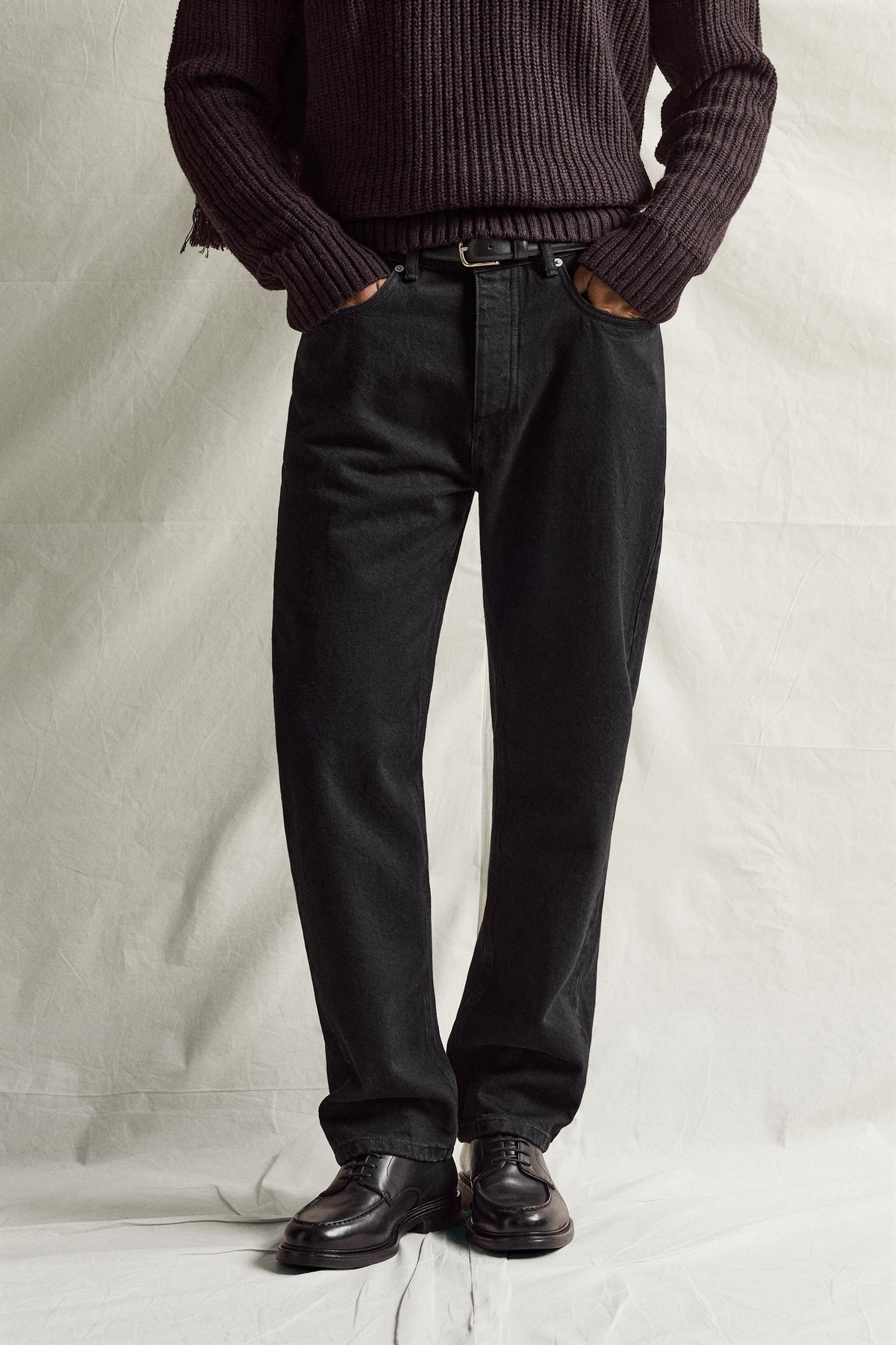 자라 스트레이트핏 코튼 데님 진 3991/377/800 BLACK