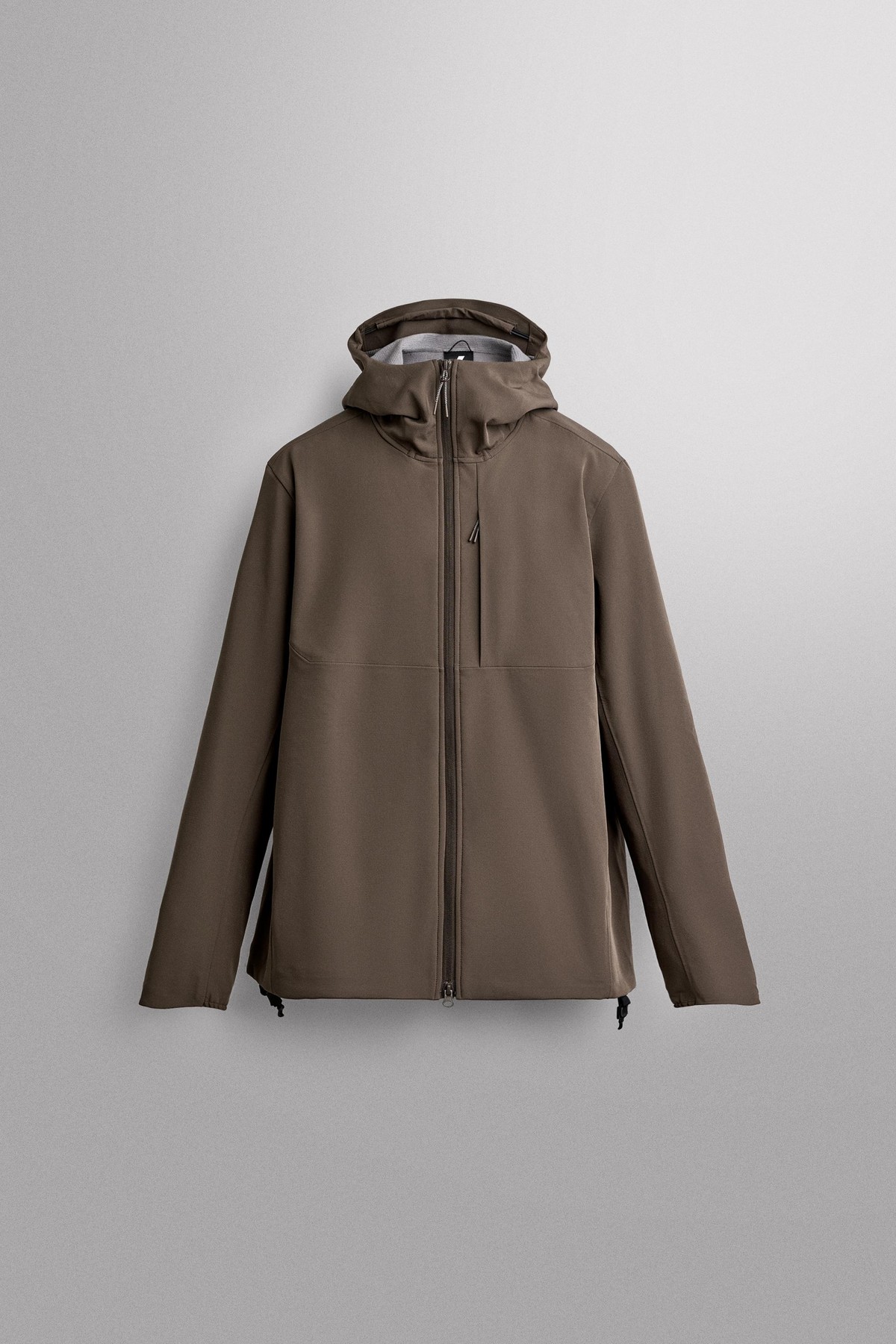 자라 테크니컬 후드 집업 자켓 6096/308/716 DARK BROWN