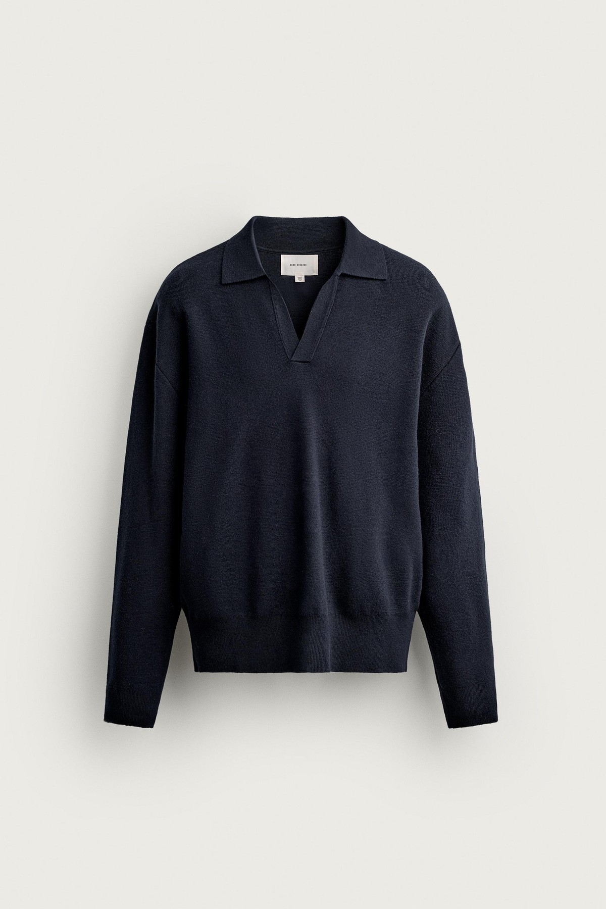 자라 컴팩트 코튼 울 니트 폴로셔츠 5755/371/401 NAVY BLUE