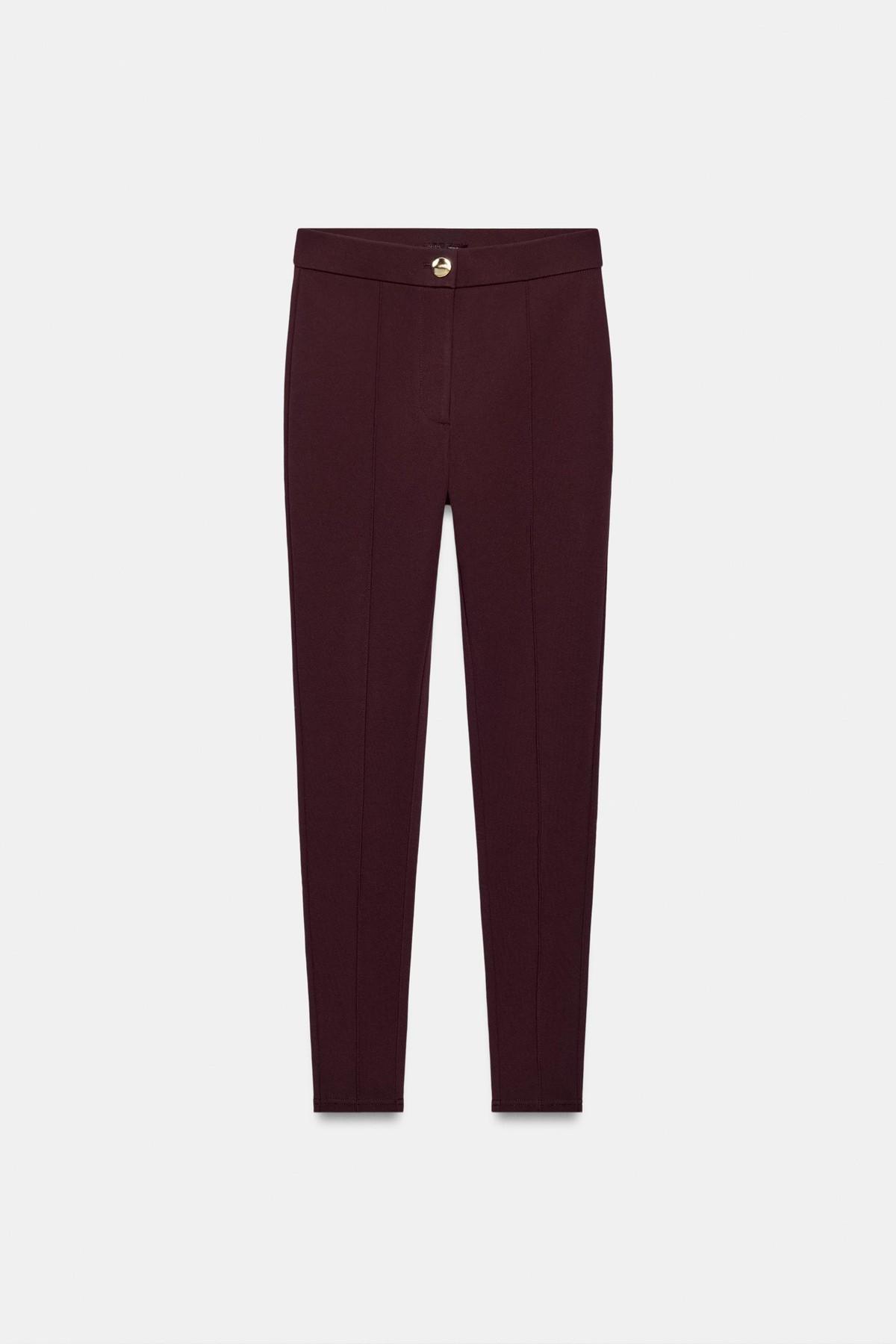 자라 하이라이즈 핀턱 레깅스 팬츠 8372/317/681 BURGUNDY