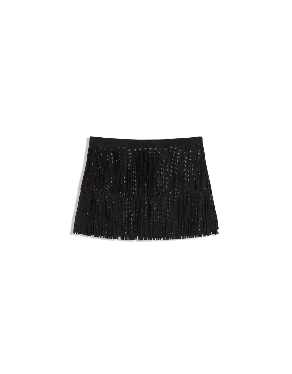버쉬카 라인스톤 프린지 미니 스커트 3467/331 BLACK