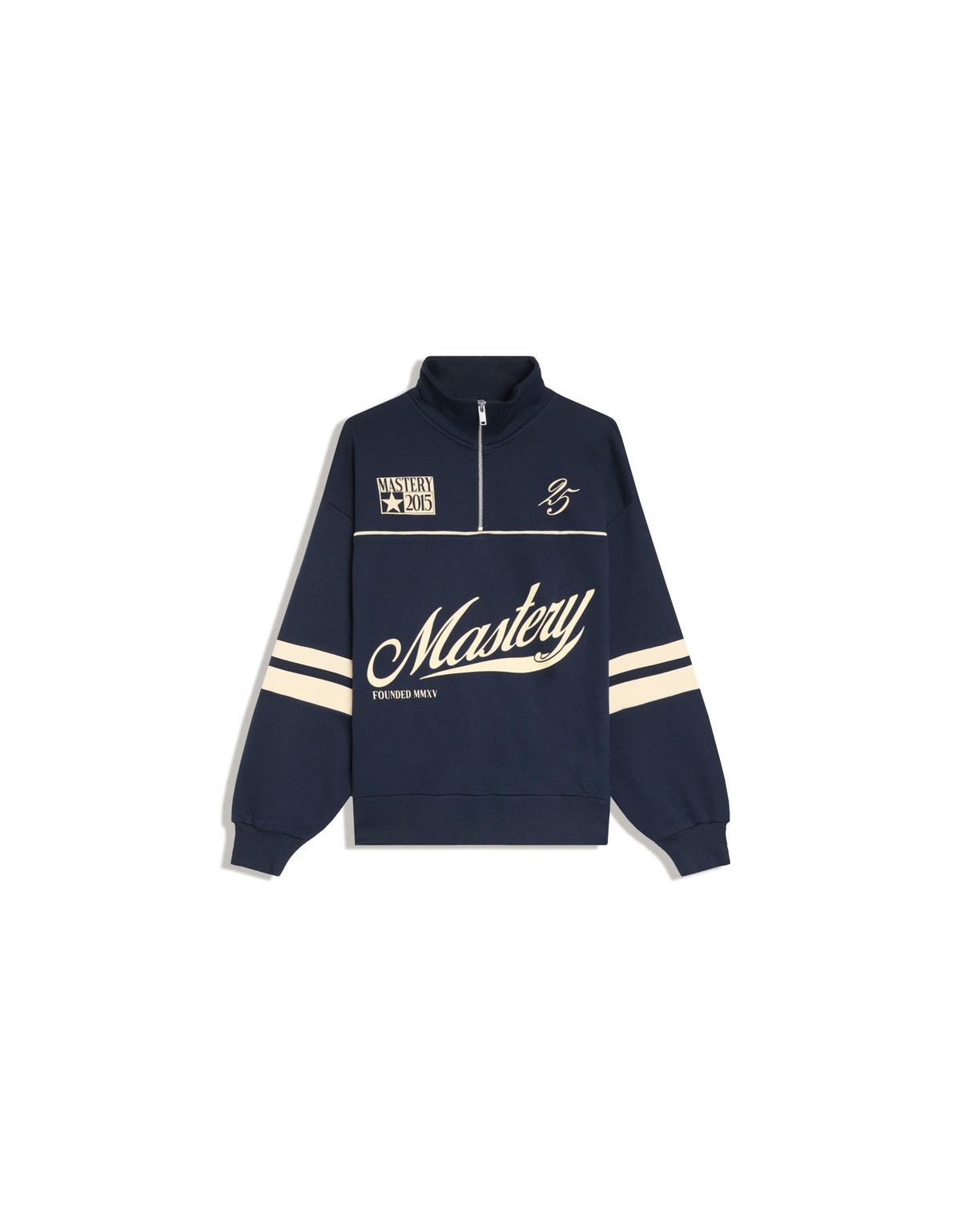 버쉬카 프린트 하프집업 긴팔 맨투맨 4263/360 NAVY