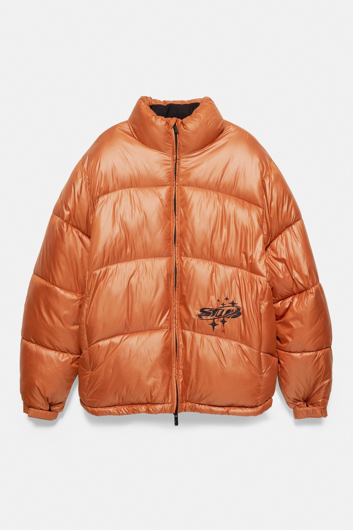 풀앤베어 오버사이즈 글로시 패딩 자켓 7721/551 ORANGE