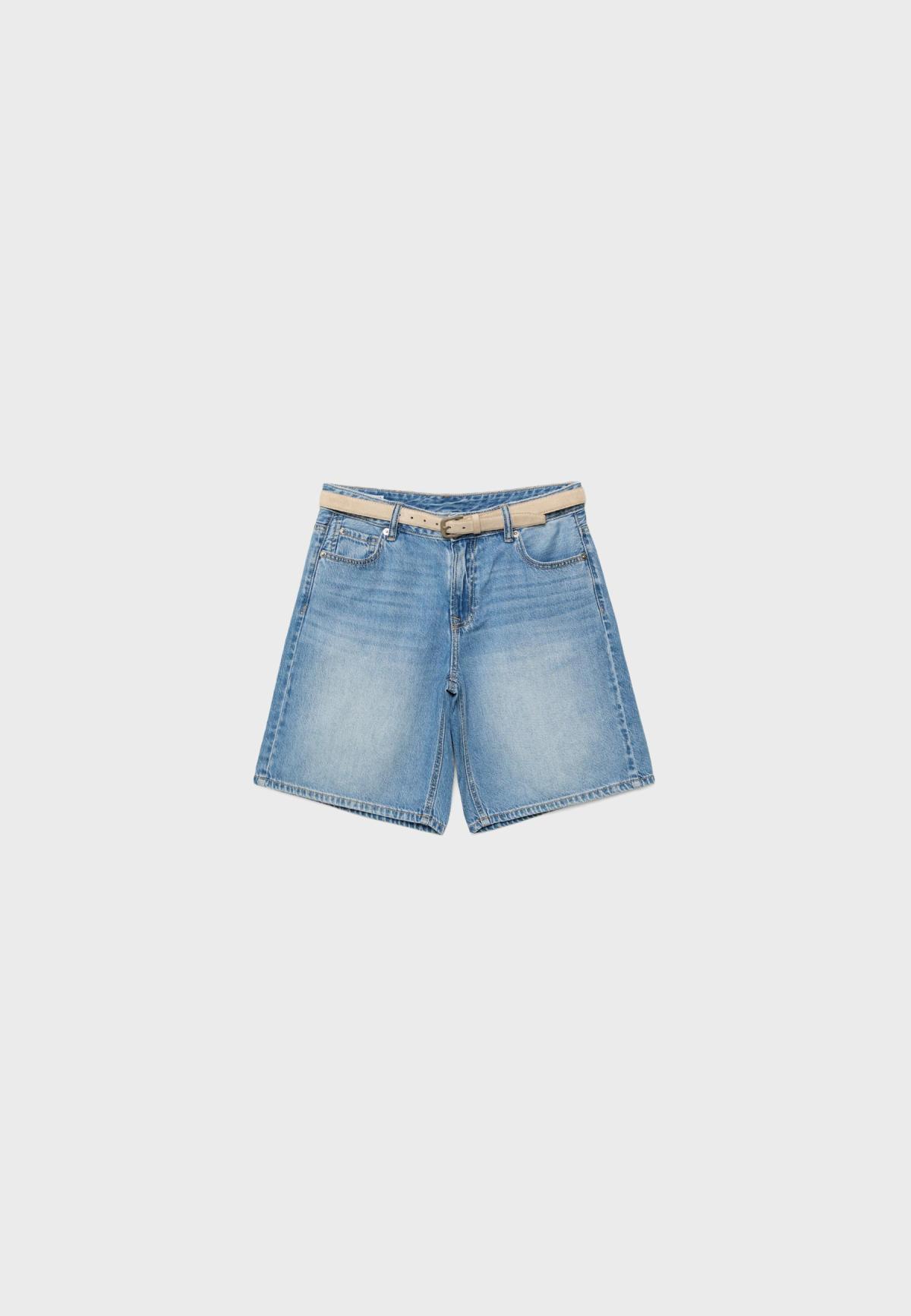 스트라디바리우스 벨트 데님 버뮤다 반바지 1357/700/702 MEDIUM BLUE