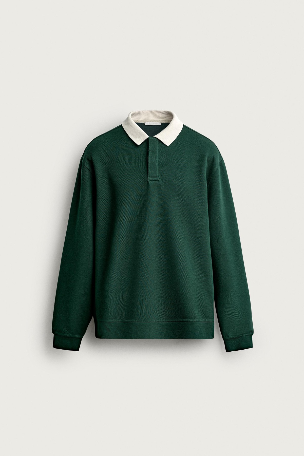 자라 릴렉스핏 피케 긴팔 폴로 셔츠 0526/325/501 BOTTLE GREEN