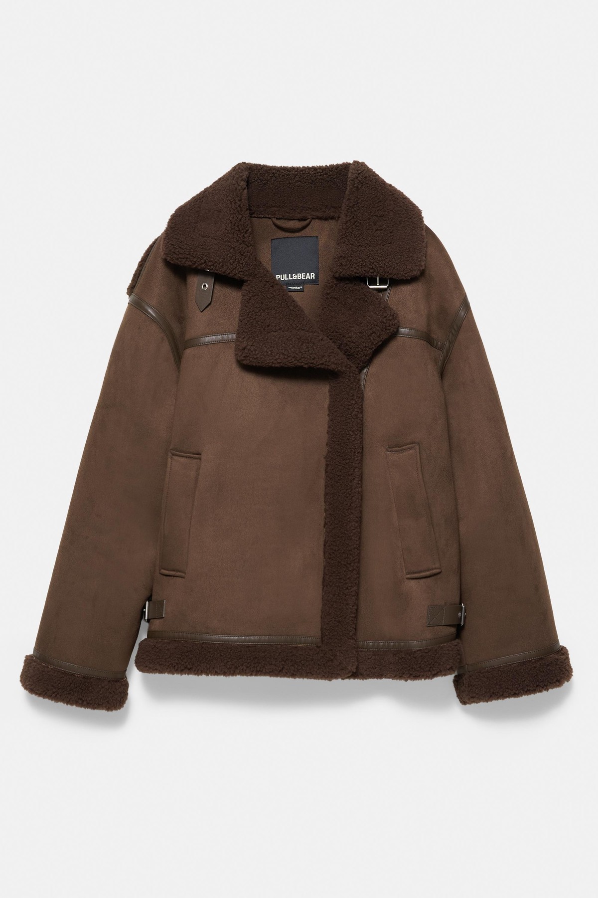 풀앤베어 오버핏 스웨이드 바이커 자켓 7720/406 BROWN