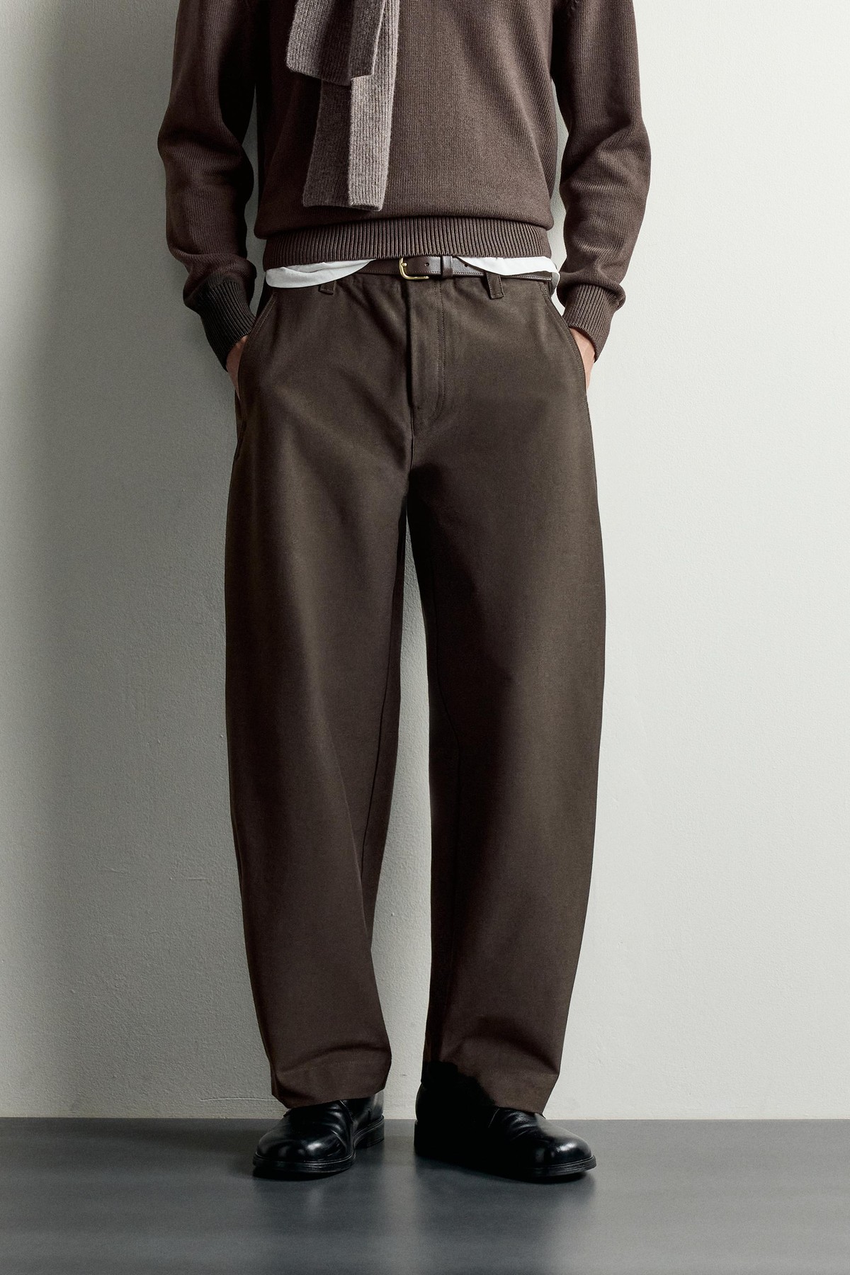 자라 벌룬핏 스트레치 팬츠 2634/224/700 BROWN