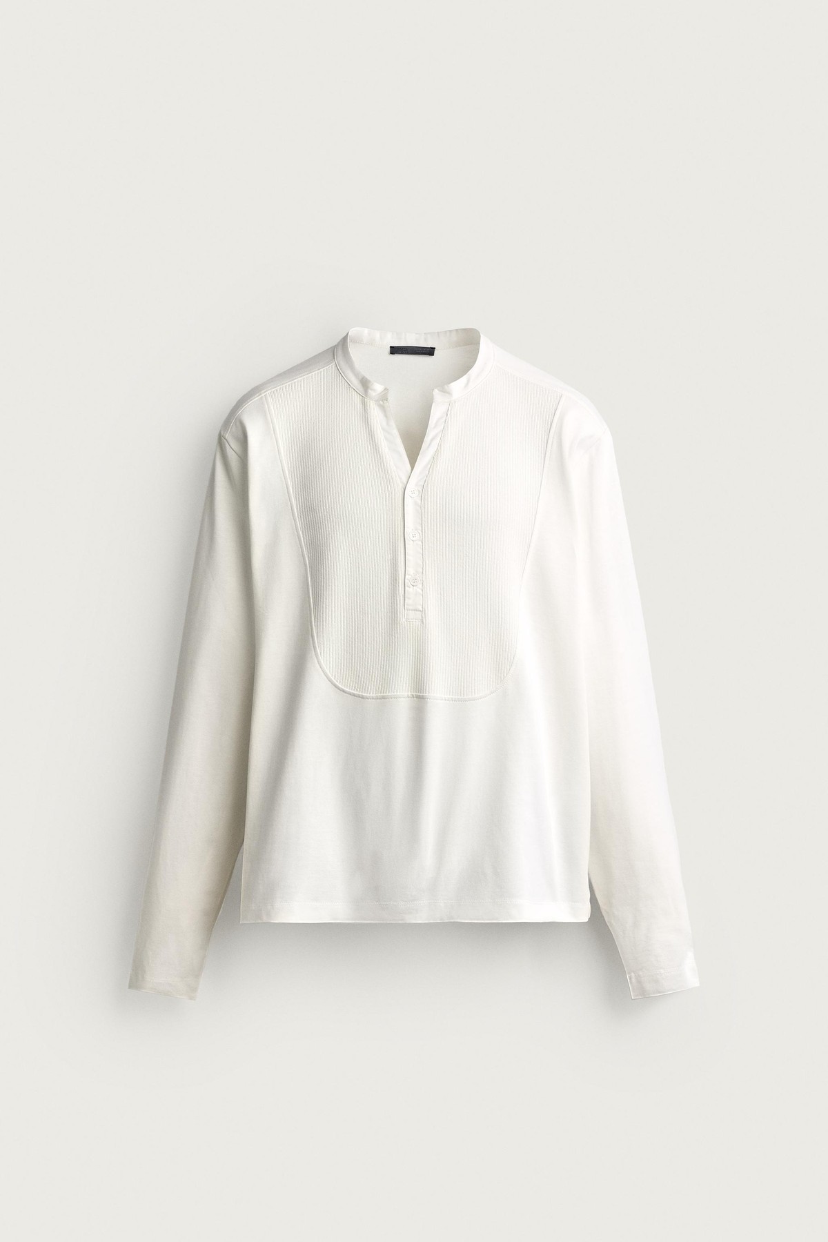 자라 릴렉스핏 헨리넥 긴팔 티셔츠 5644/358/251 OYSTER-WHITE