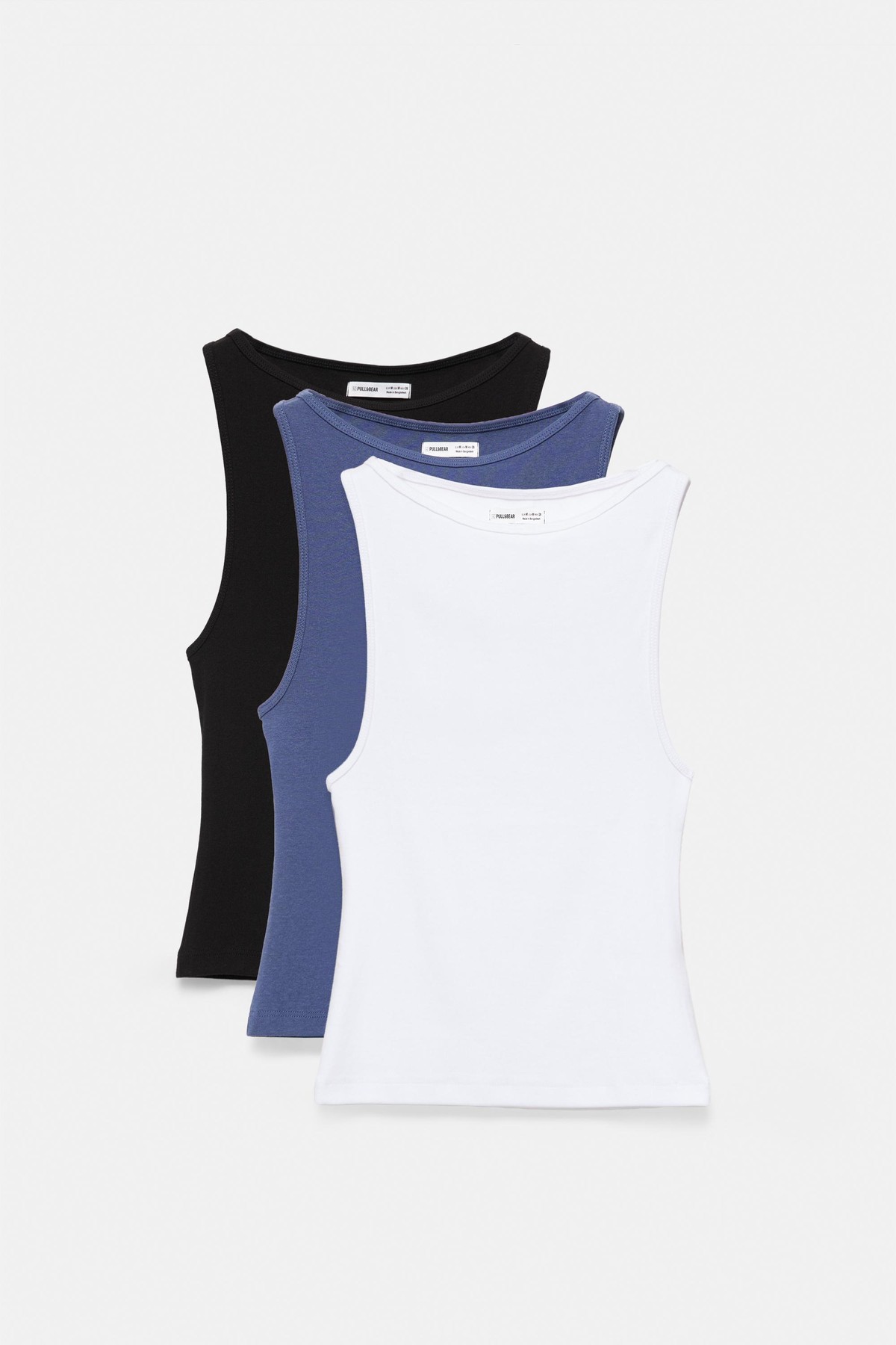 풀앤베어 보트넥 민소매 탱크탑 3팩 3230/420 NAVY