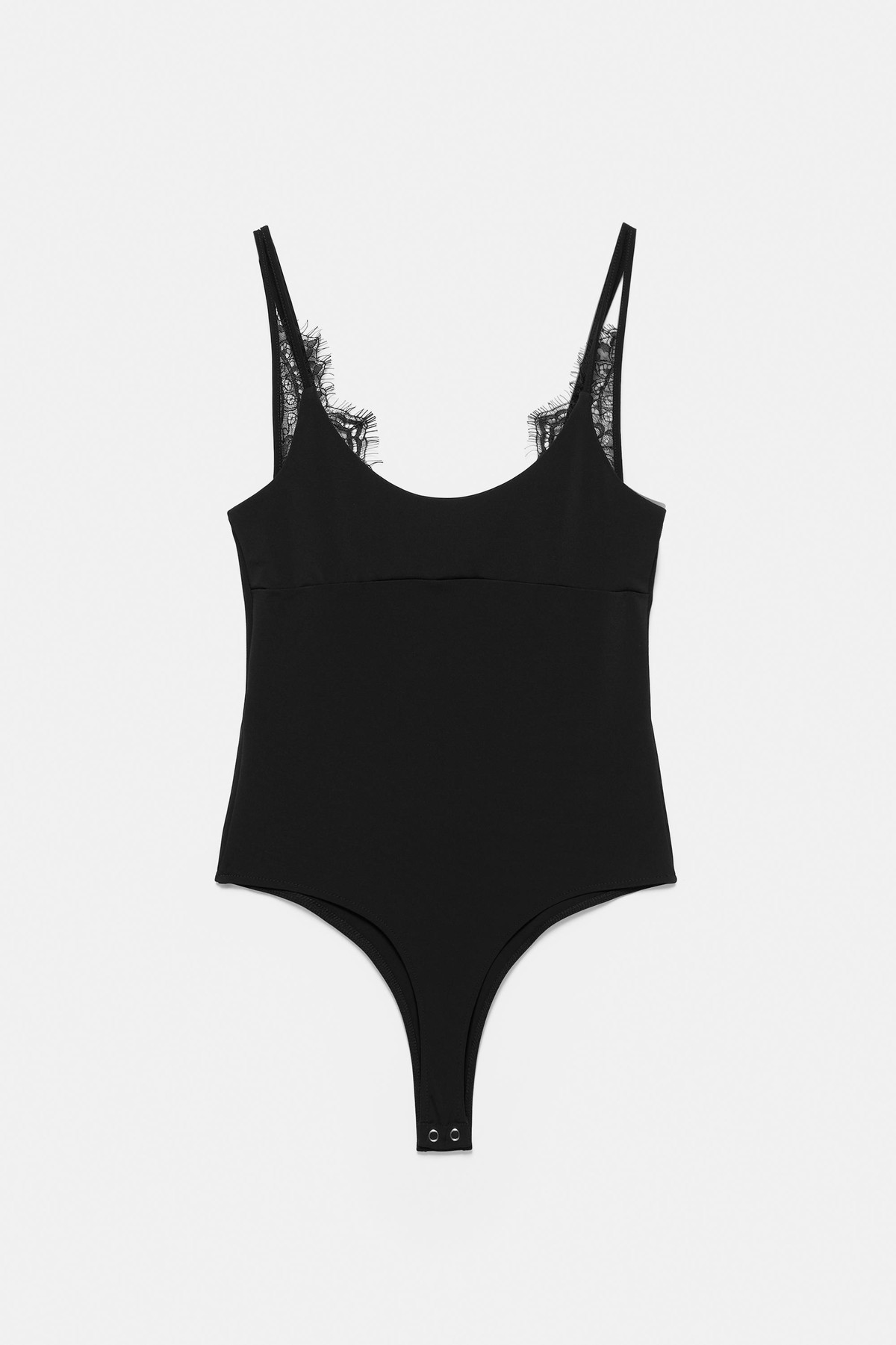 풀앤베어 레이스 스트랩 바디수트 7233/351 BLACK