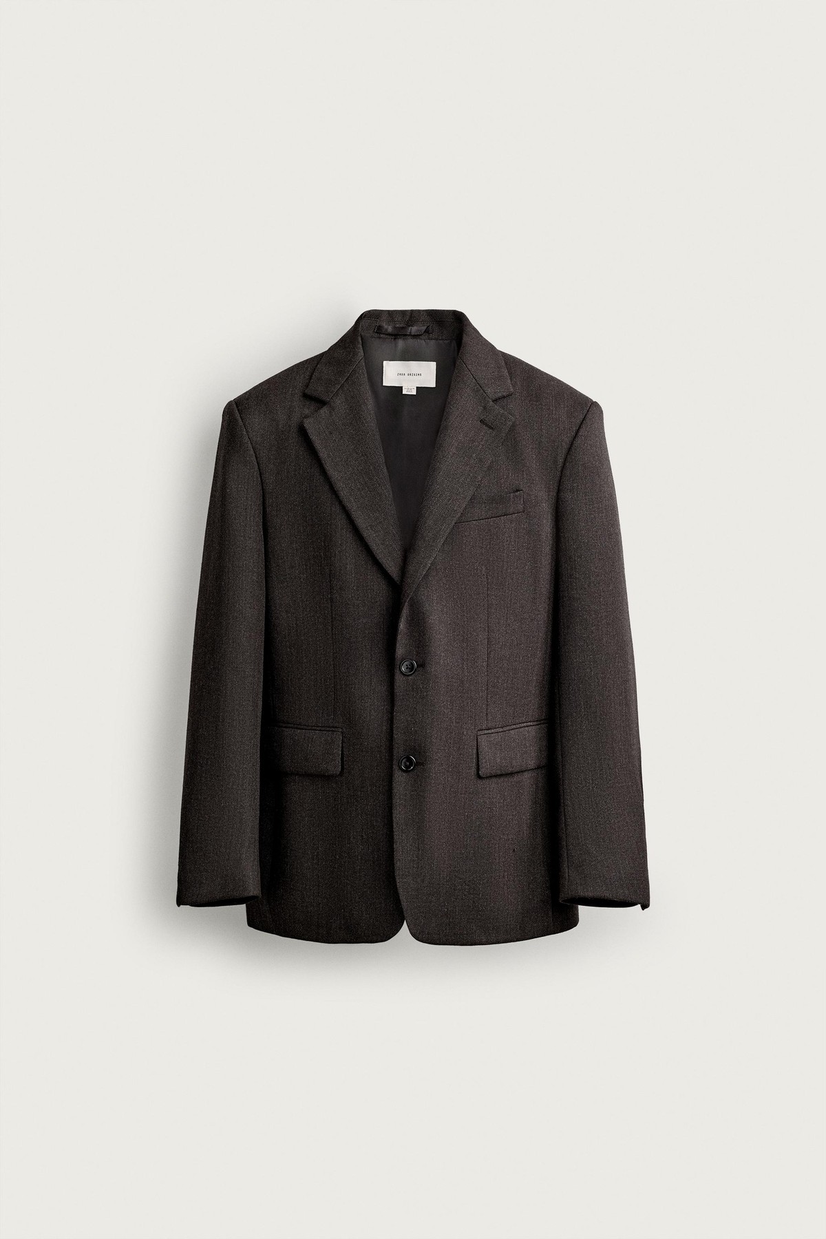자라 100% 울 싱글 블레이저 1100/638/099 BLACK / BROWN