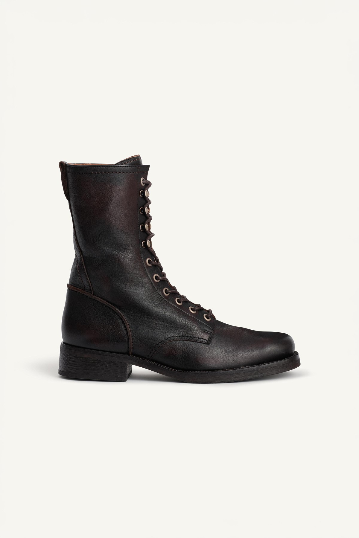 자라 레더 레이스업 앵클 워커 2051/820/700 BROWN