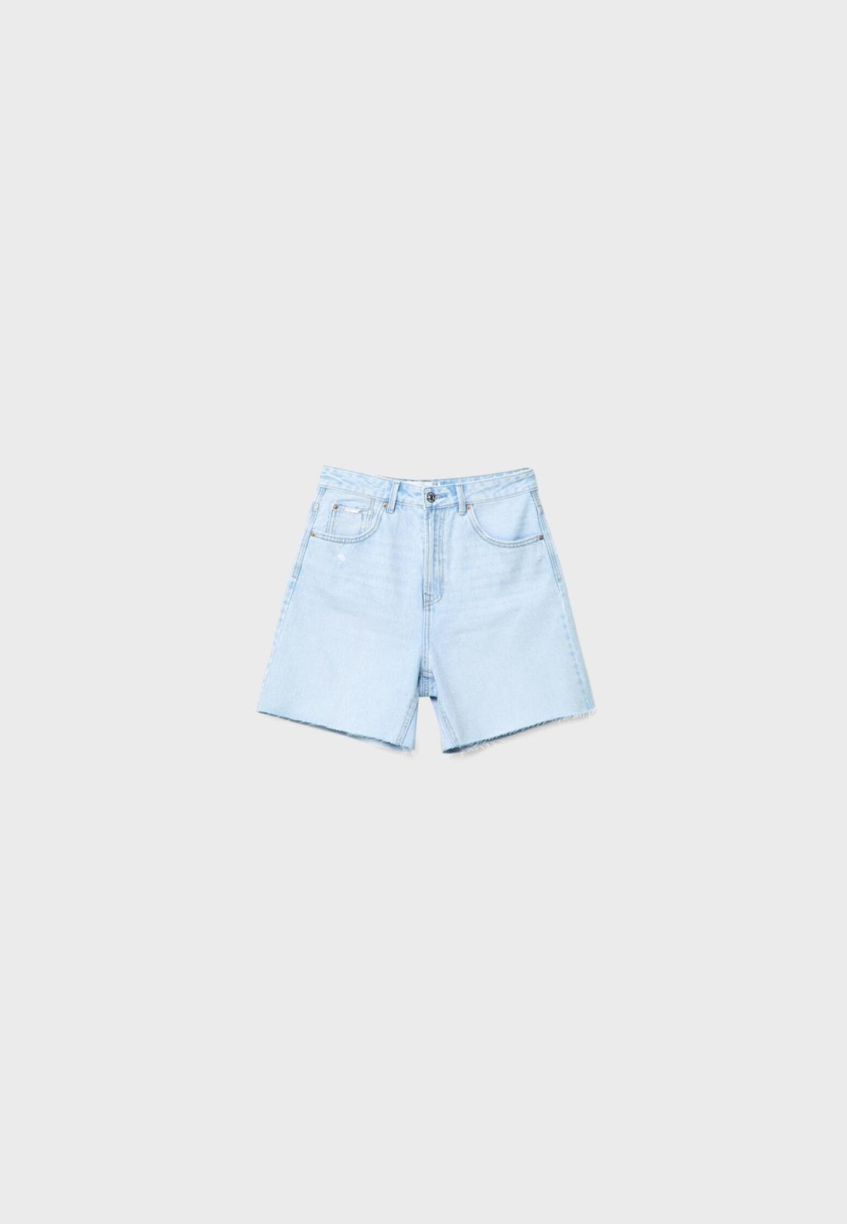 스트라디바리우스 하이웨이스트 데님 반바지 1364/425/731 LIGHT BLUE