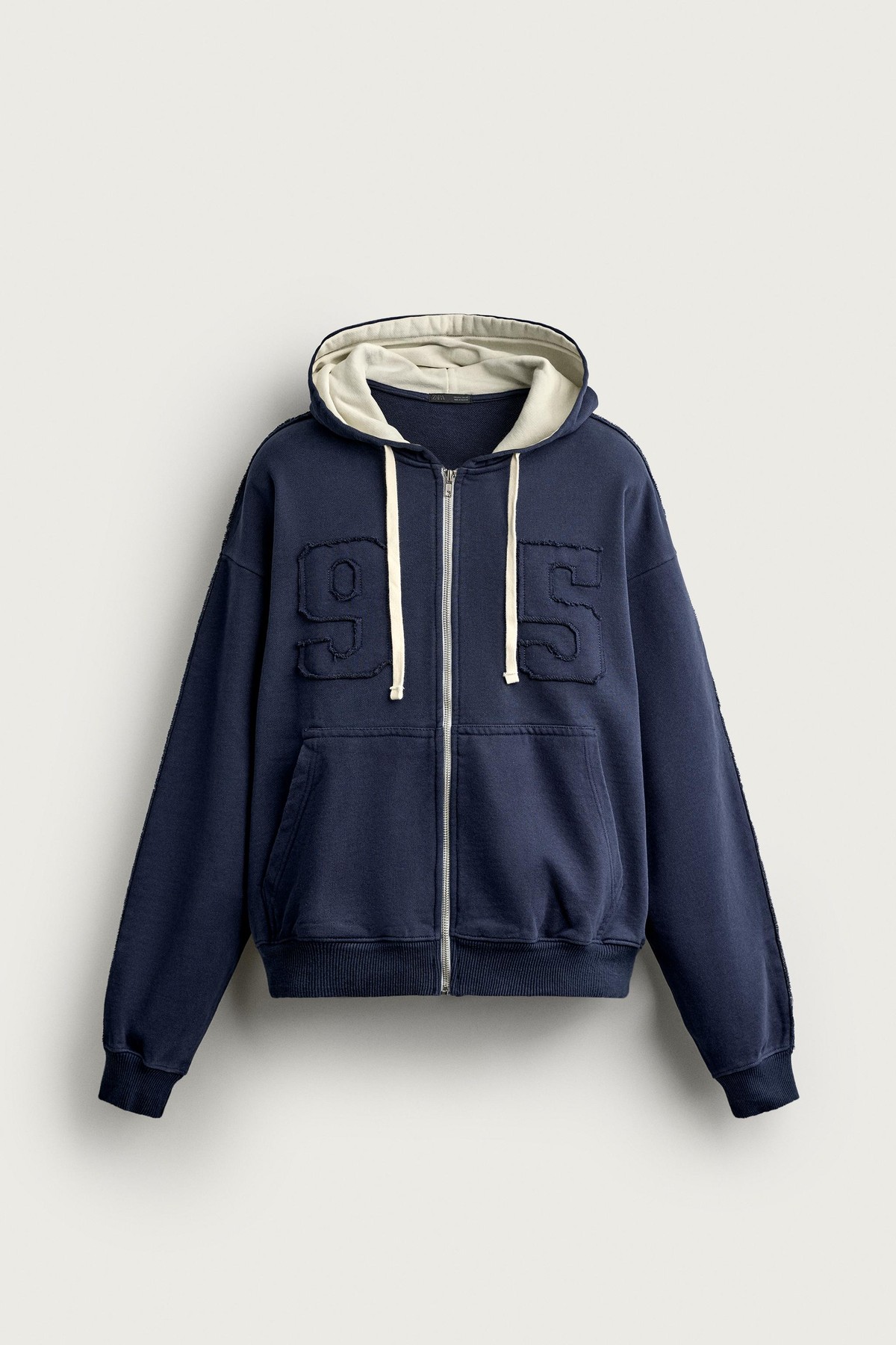 자라 릴렉스핏 패치 후드 집업 4729/301/401 NAVY BLUE